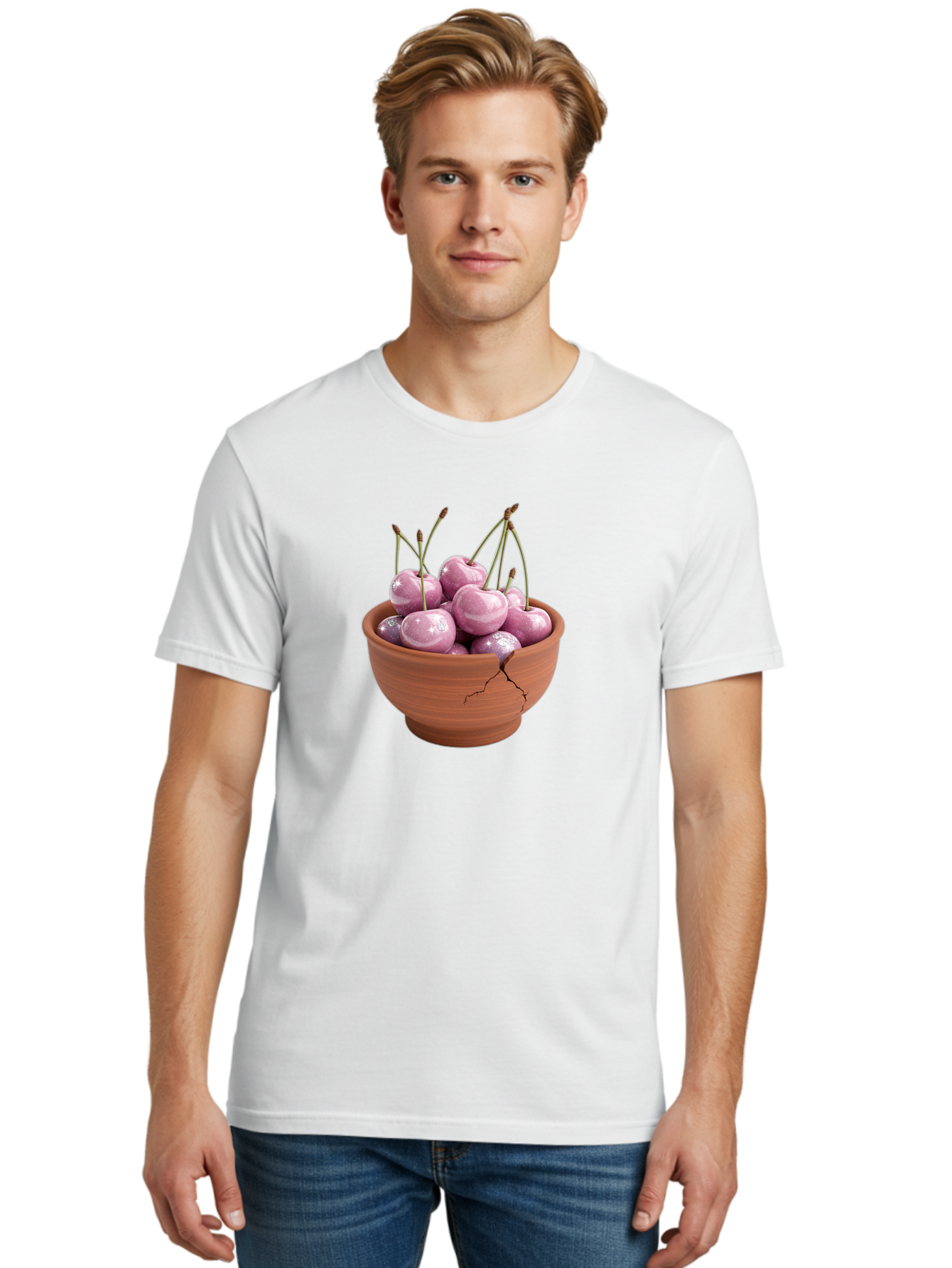 Cherries-In-Clay-Pot Men'S Graphic Tee, 100% Cotton, Comfortable Casual Summer Wear, Machine Washable, Vintage Camera, Old Camera, Antique Camera, Black Camera, Classic Photography, Photography Equipment, Nostalgic Device, Film Camera, Bai702