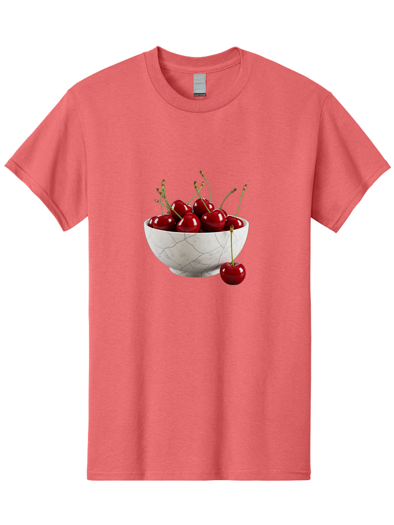 Cherries-In-Cracked-White-Bowl Men'S Graphic Tee, 100% Cotton, Comfortable Casual Summer Wear, Machine Washable, Vintage Camera, Old Camera, Antique Camera, Black Camera, Classic Photography, Photography Equipment, Nostalgic Device, Bai704