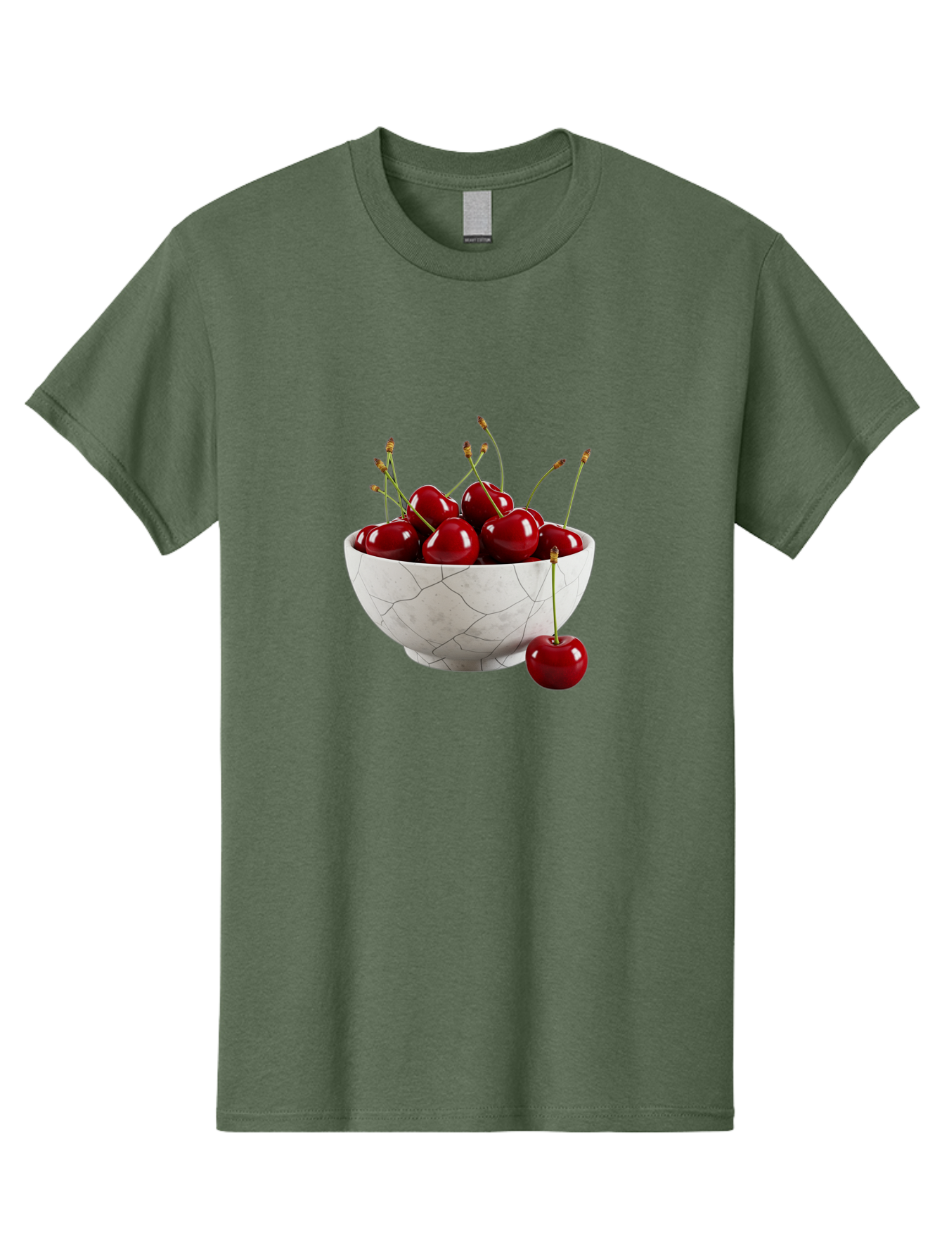 Cherries-In-Cracked-White-Bowl Men'S Graphic Tee, 100% Cotton, Comfortable Casual Summer Wear, Machine Washable, Vintage Camera, Old Camera, Antique Camera, Black Camera, Classic Photography, Photography Equipment, Nostalgic Device, Bai704