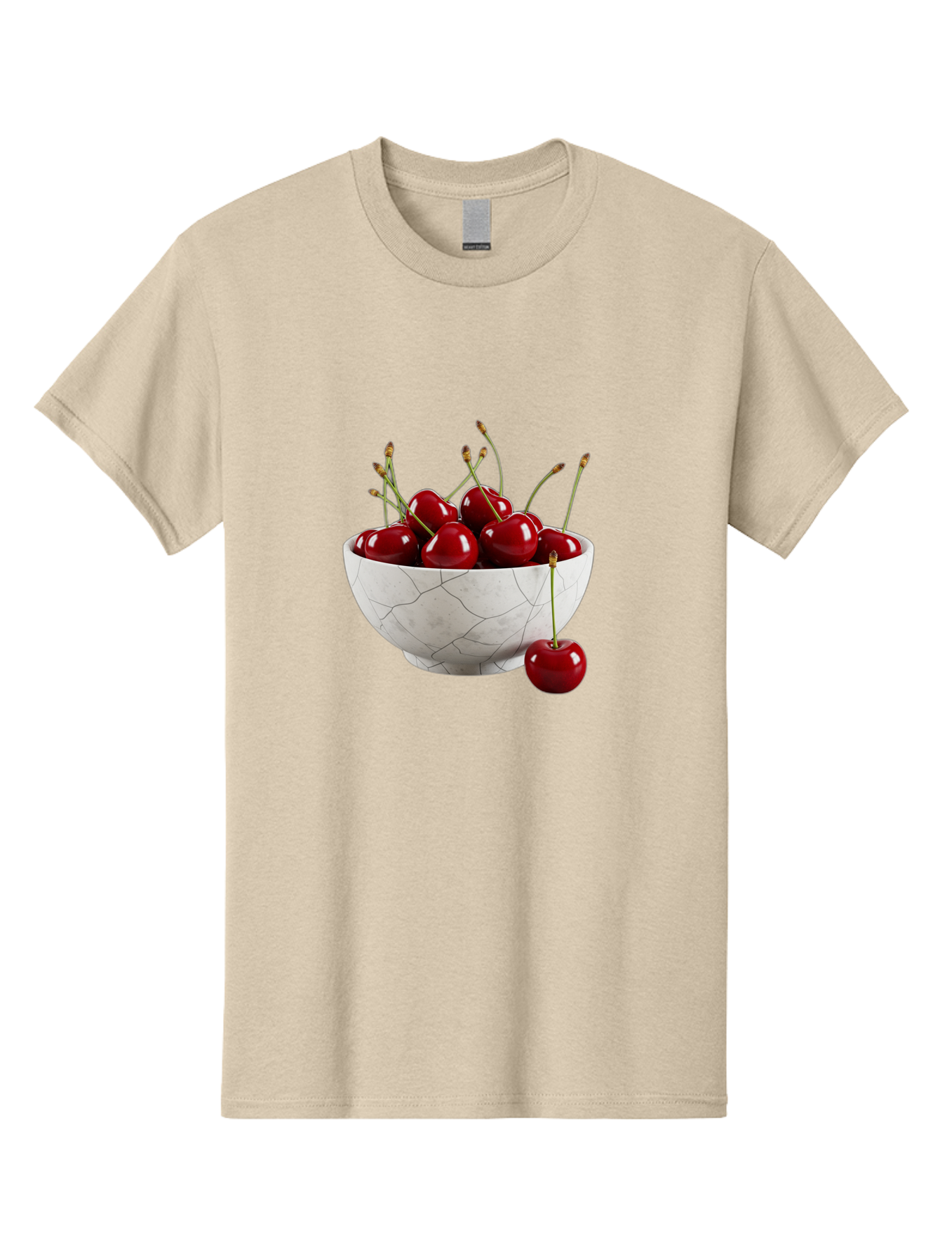 Cherries-In-Cracked-White-Bowl Men'S Graphic Tee, 100% Cotton, Comfortable Casual Summer Wear, Machine Washable, Vintage Camera, Old Camera, Antique Camera, Black Camera, Classic Photography, Photography Equipment, Nostalgic Device, Bai704