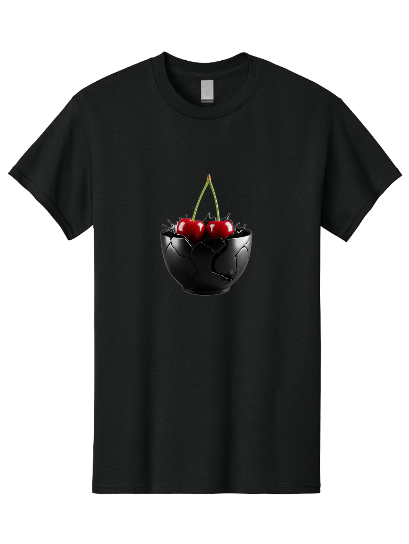 Cherries-In-Eggshell-Bowl Men'S Graphic Tee, 100% Cotton, Comfortable Casual Summer Wear, Machine Washable, Vintage Camera, Old Camera, Antique Camera, Black Camera, Classic Photography, Photography Equipment, Nostalgic Device, Film Camera, Bai705