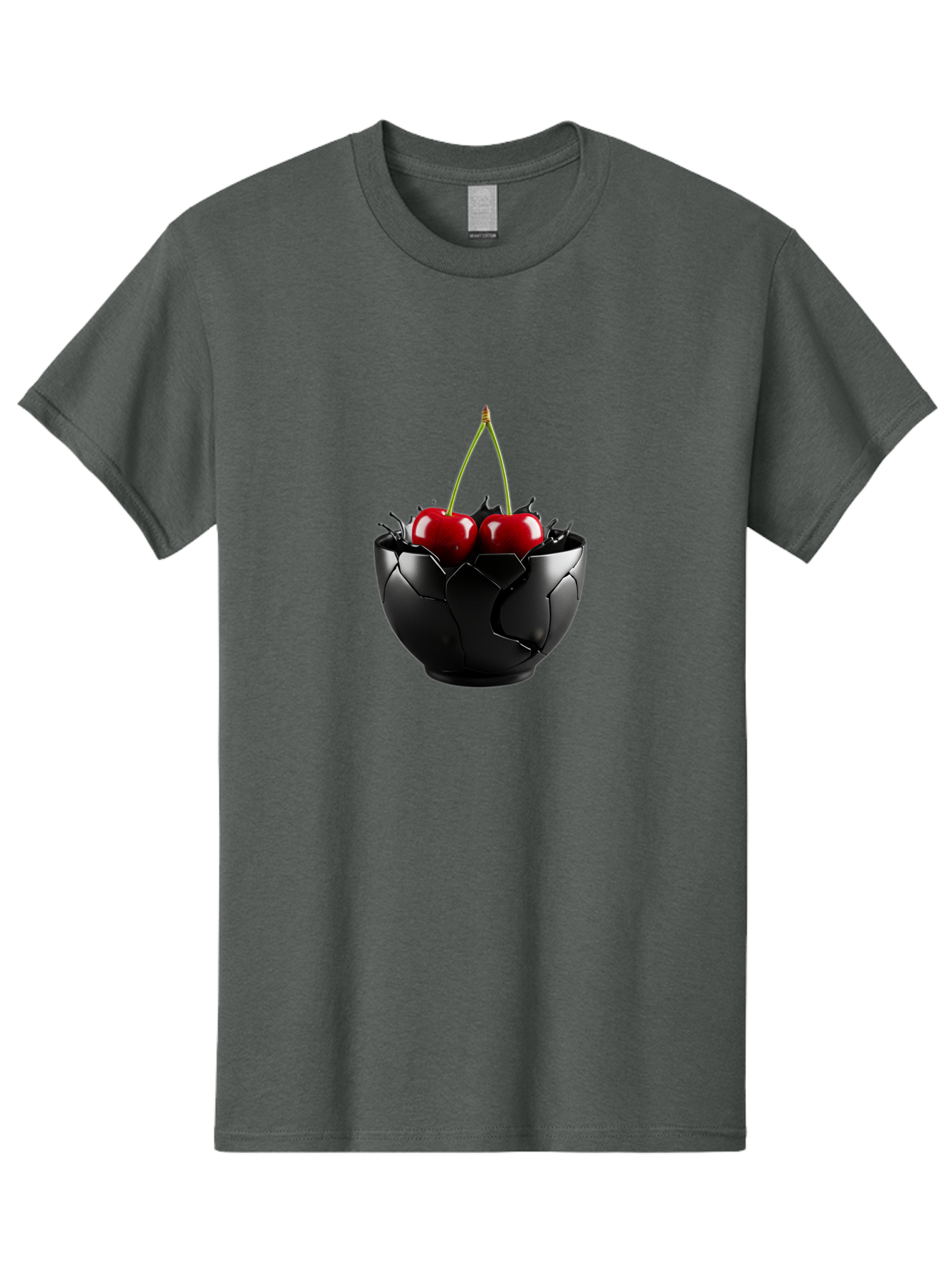 Cherries-In-Eggshell-Bowl Men'S Graphic Tee, 100% Cotton, Comfortable Casual Summer Wear, Machine Washable, Vintage Camera, Old Camera, Antique Camera, Black Camera, Classic Photography, Photography Equipment, Nostalgic Device, Film Camera, Bai705