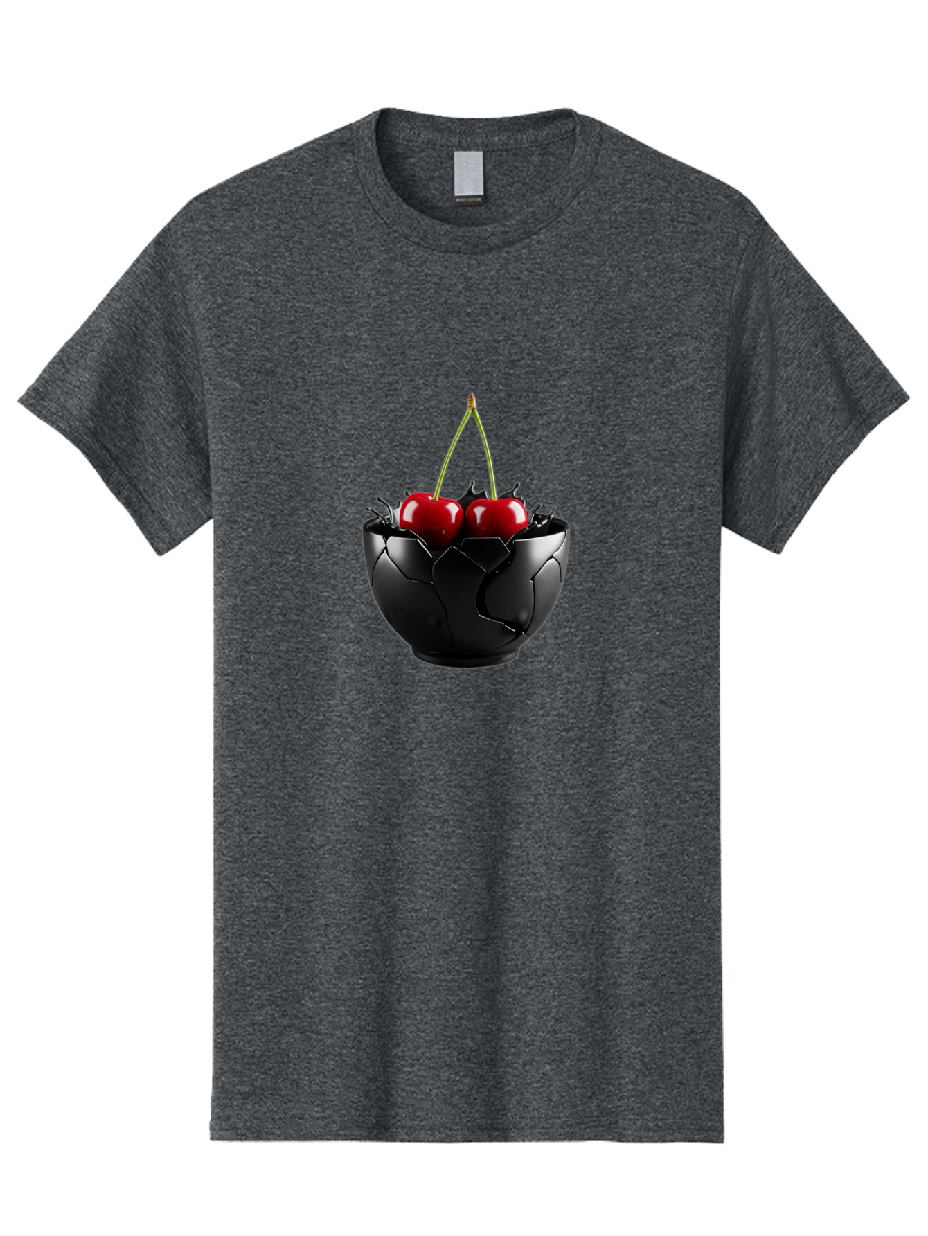 Cherries-In-Eggshell-Bowl Men'S Graphic Tee, 100% Cotton, Comfortable Casual Summer Wear, Machine Washable, Vintage Camera, Old Camera, Antique Camera, Black Camera, Classic Photography, Photography Equipment, Nostalgic Device, Film Camera, Bai705