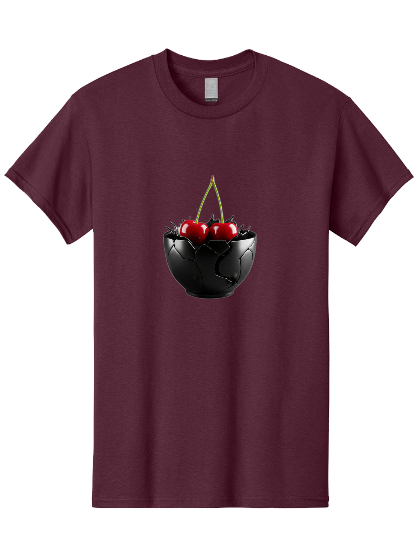 Cherries-In-Eggshell-Bowl Men'S Graphic Tee, 100% Cotton, Comfortable Casual Summer Wear, Machine Washable, Vintage Camera, Old Camera, Antique Camera, Black Camera, Classic Photography, Photography Equipment, Nostalgic Device, Film Camera, Bai705