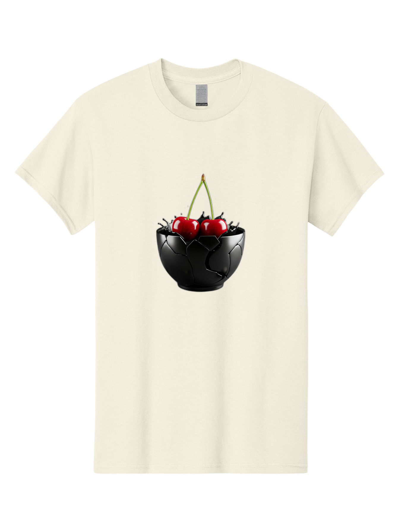 Cherries-In-Eggshell-Bowl Men'S Graphic Tee, 100% Cotton, Comfortable Casual Summer Wear, Machine Washable, Vintage Camera, Old Camera, Antique Camera, Black Camera, Classic Photography, Photography Equipment, Nostalgic Device, Film Camera, Bai705
