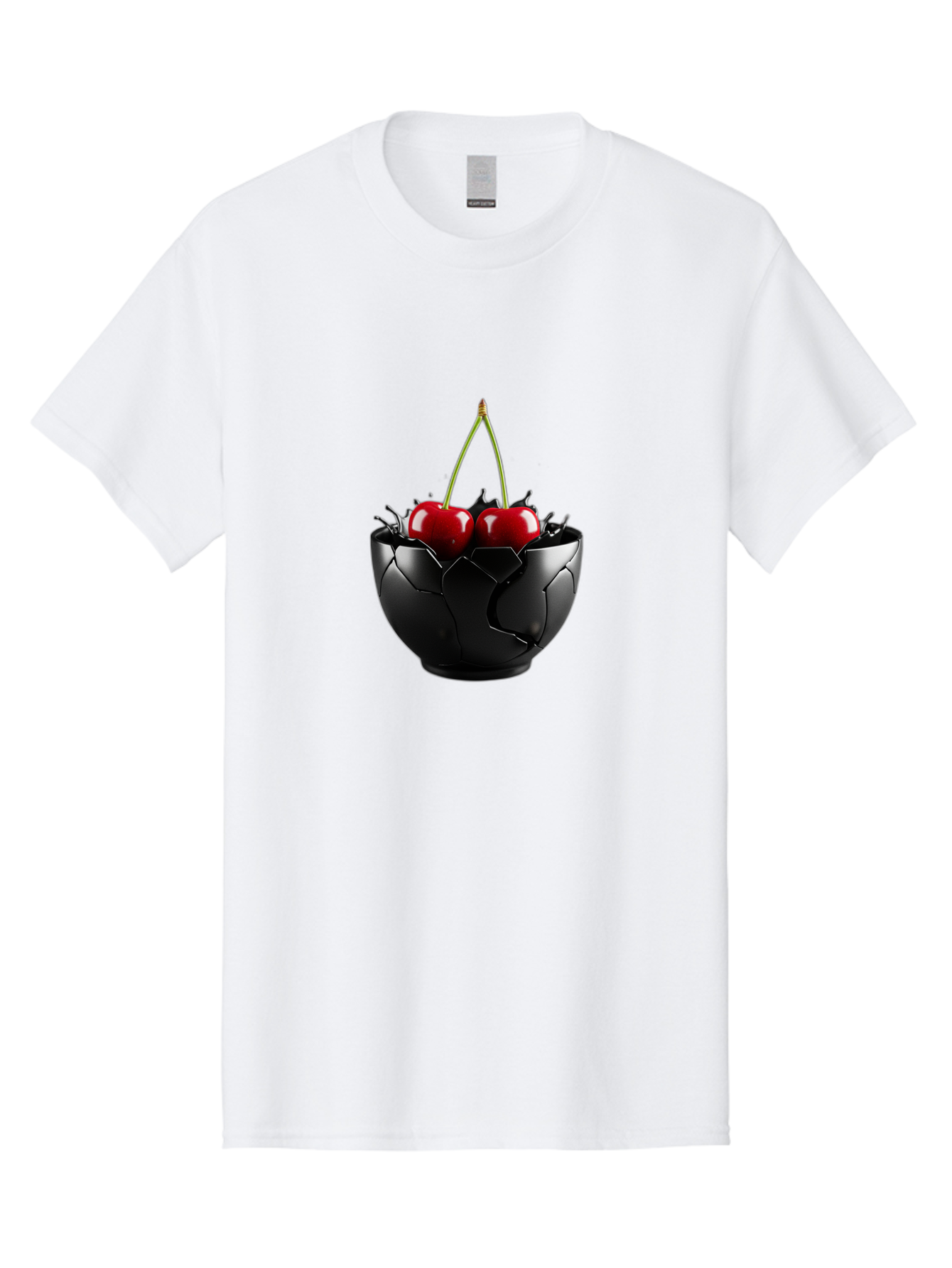 Cherries-In-Eggshell-Bowl Men'S Graphic Tee, 100% Cotton, Comfortable Casual Summer Wear, Machine Washable, Vintage Camera, Old Camera, Antique Camera, Black Camera, Classic Photography, Photography Equipment, Nostalgic Device, Film Camera, Bai705