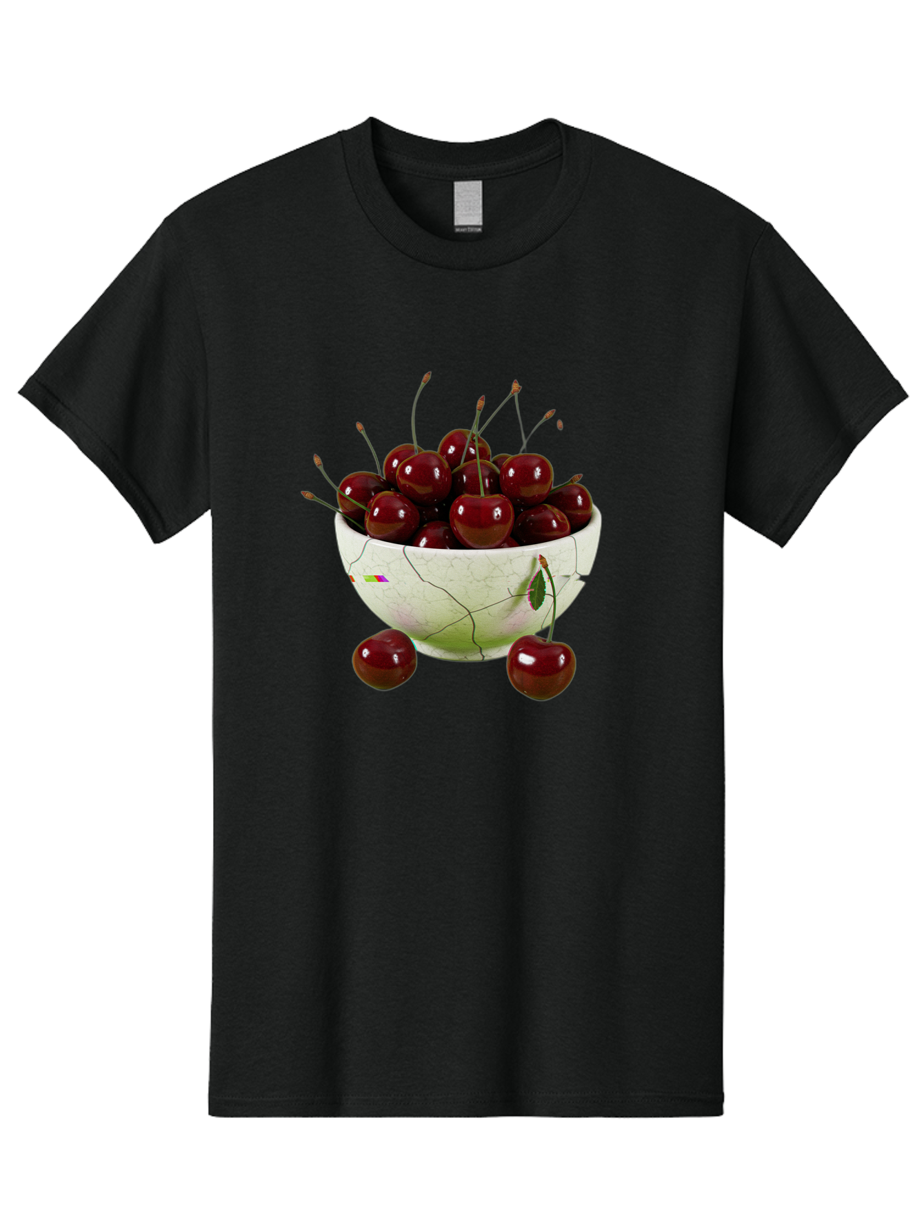 Cherries-In-Kintsugi-Bowl-1 Men'S Graphic Tee, 100% Cotton, Comfortable Casual Summer Wear, Machine Washable, Vintage Camera, Old Camera, Antique Camera, Black Camera, Classic Photography, Photography Equipment, Nostalgic Device, Film Camera, Bai707