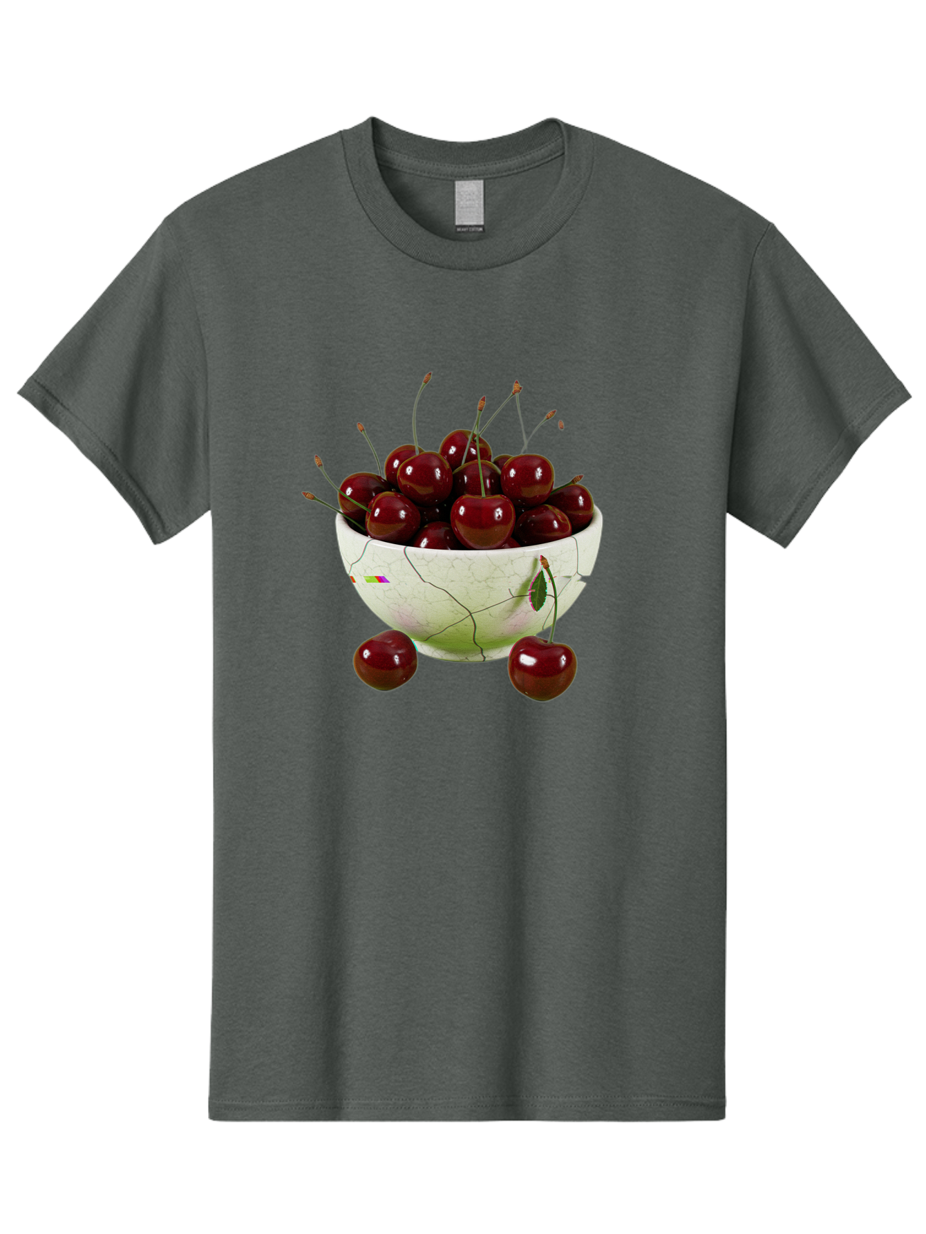 Cherries-In-Kintsugi-Bowl-1 Men'S Graphic Tee, 100% Cotton, Comfortable Casual Summer Wear, Machine Washable, Vintage Camera, Old Camera, Antique Camera, Black Camera, Classic Photography, Photography Equipment, Nostalgic Device, Film Camera, Bai707