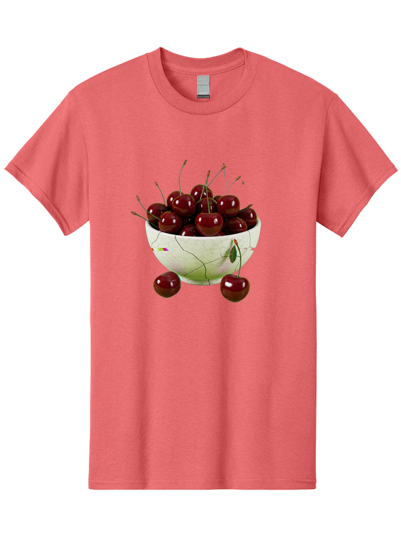 Cherries-In-Kintsugi-Bowl-1 Men'S Graphic Tee, 100% Cotton, Comfortable Casual Summer Wear, Machine Washable, Vintage Camera, Old Camera, Antique Camera, Black Camera, Classic Photography, Photography Equipment, Nostalgic Device, Film Camera, Bai707