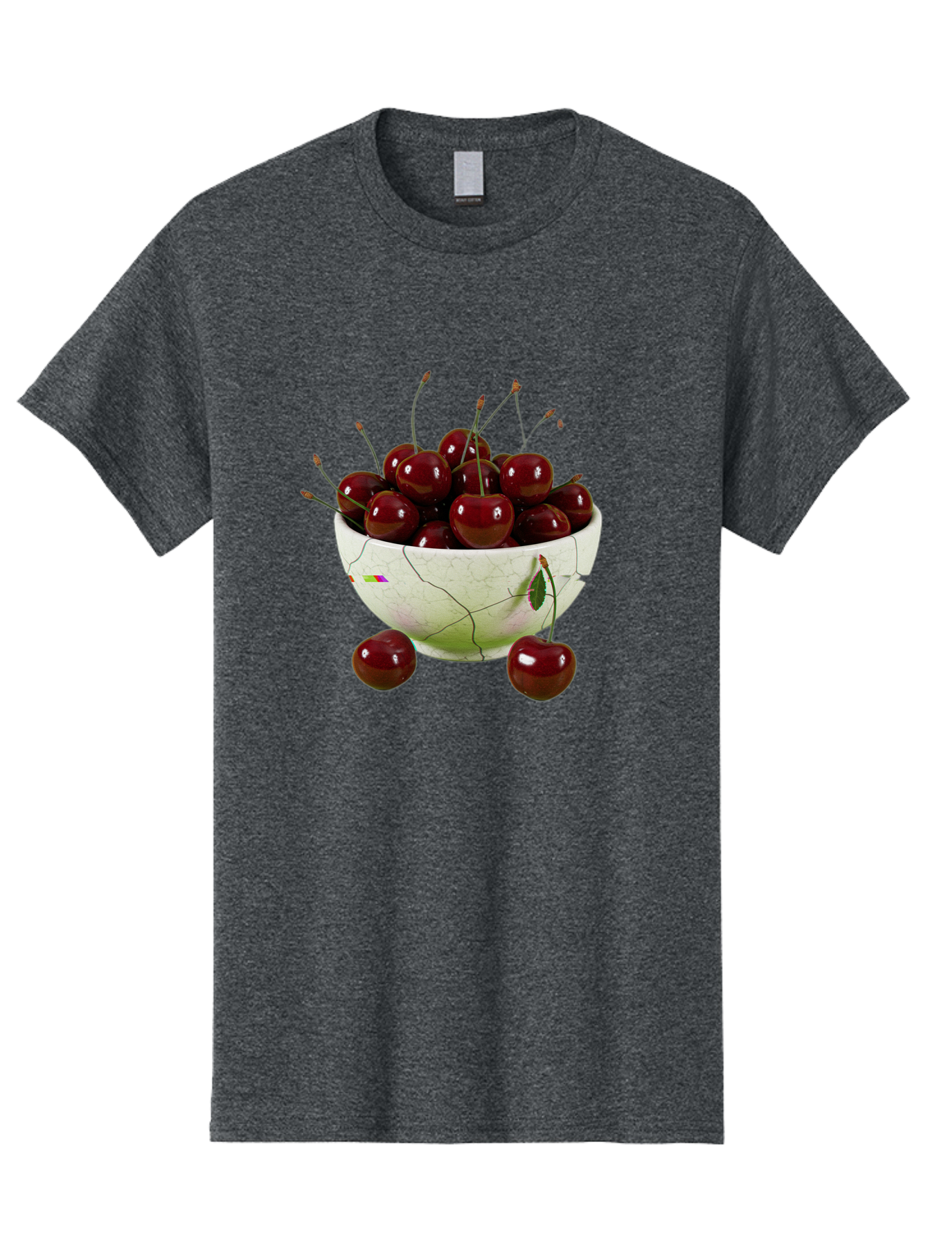Cherries-In-Kintsugi-Bowl-1 Men'S Graphic Tee, 100% Cotton, Comfortable Casual Summer Wear, Machine Washable, Vintage Camera, Old Camera, Antique Camera, Black Camera, Classic Photography, Photography Equipment, Nostalgic Device, Film Camera, Bai707