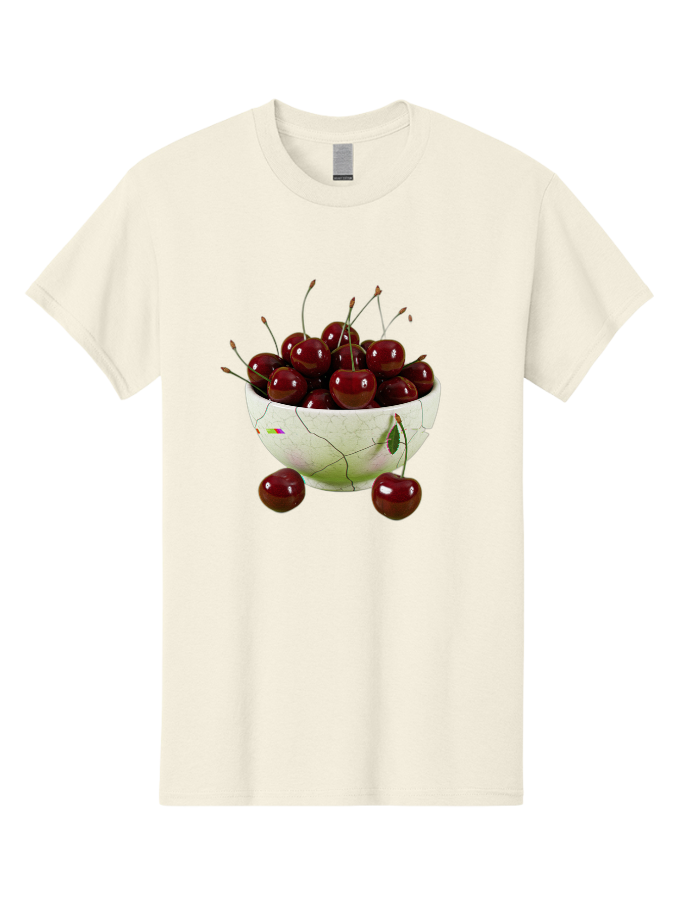 Cherries-In-Kintsugi-Bowl-1 Men'S Graphic Tee, 100% Cotton, Comfortable Casual Summer Wear, Machine Washable, Vintage Camera, Old Camera, Antique Camera, Black Camera, Classic Photography, Photography Equipment, Nostalgic Device, Film Camera, Bai707