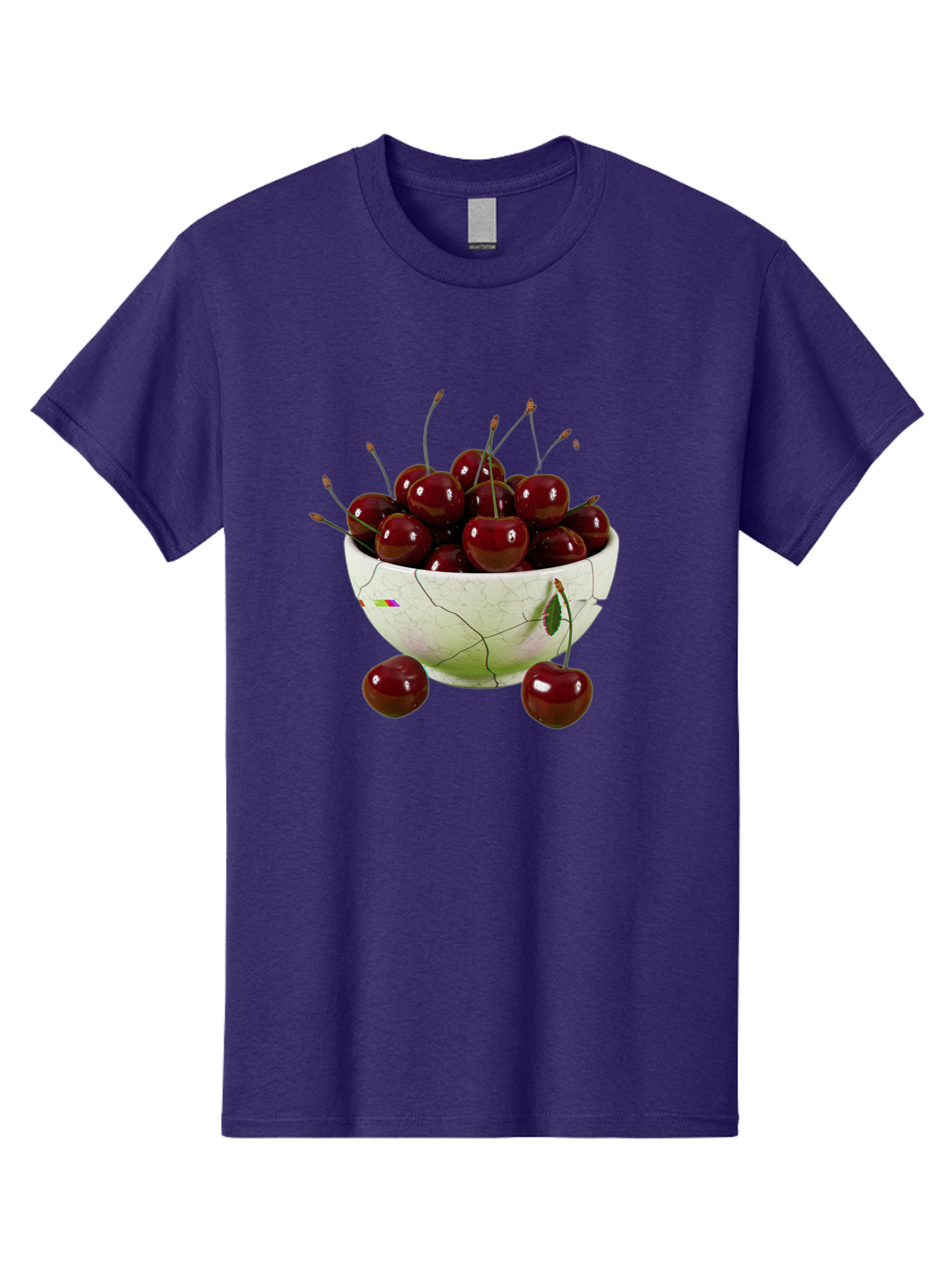 Cherries-In-Kintsugi-Bowl-1 Men'S Graphic Tee, 100% Cotton, Comfortable Casual Summer Wear, Machine Washable, Vintage Camera, Old Camera, Antique Camera, Black Camera, Classic Photography, Photography Equipment, Nostalgic Device, Film Camera, Bai707