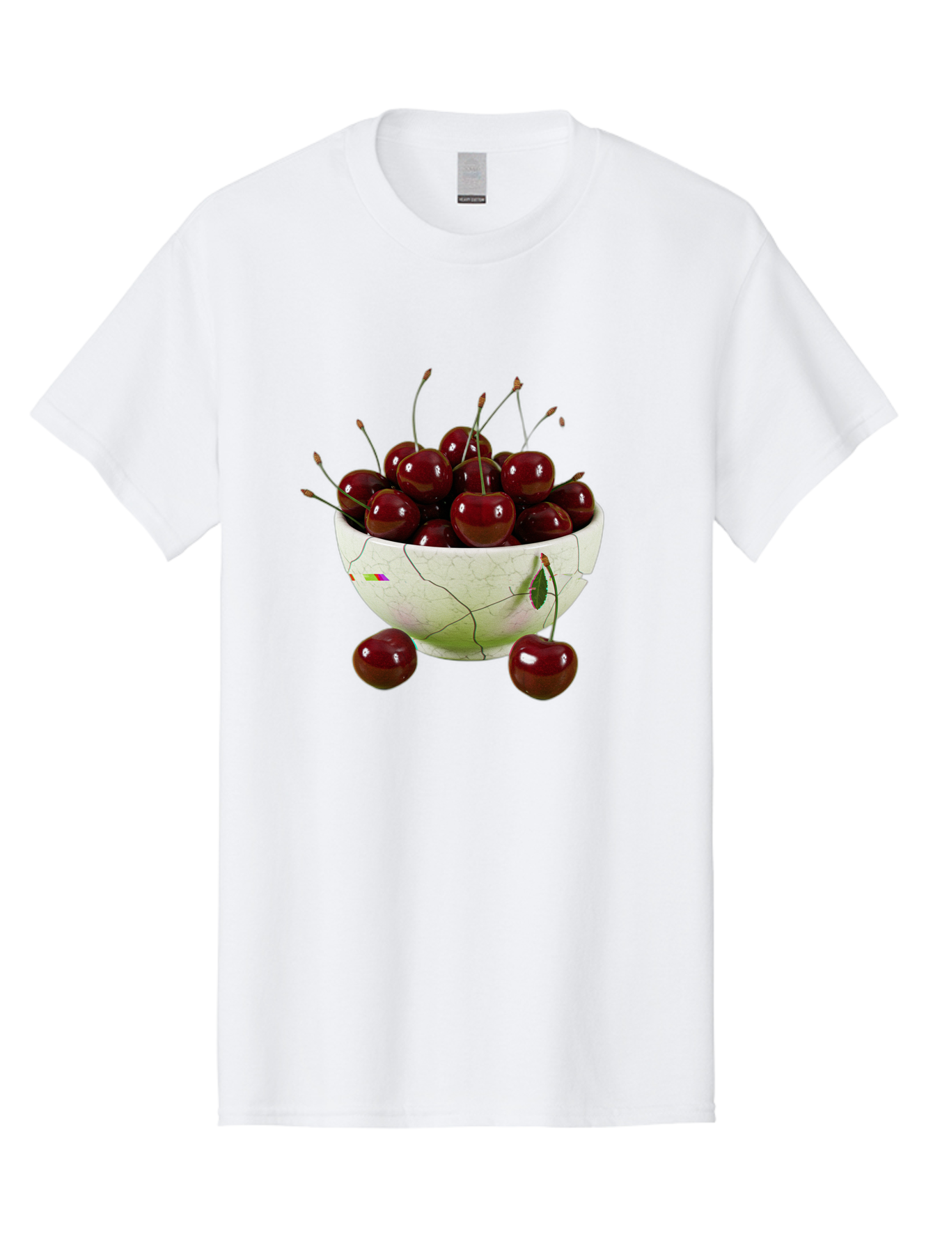 Cherries-In-Kintsugi-Bowl-1 Men'S Graphic Tee, 100% Cotton, Comfortable Casual Summer Wear, Machine Washable, Vintage Camera, Old Camera, Antique Camera, Black Camera, Classic Photography, Photography Equipment, Nostalgic Device, Film Camera, Bai707