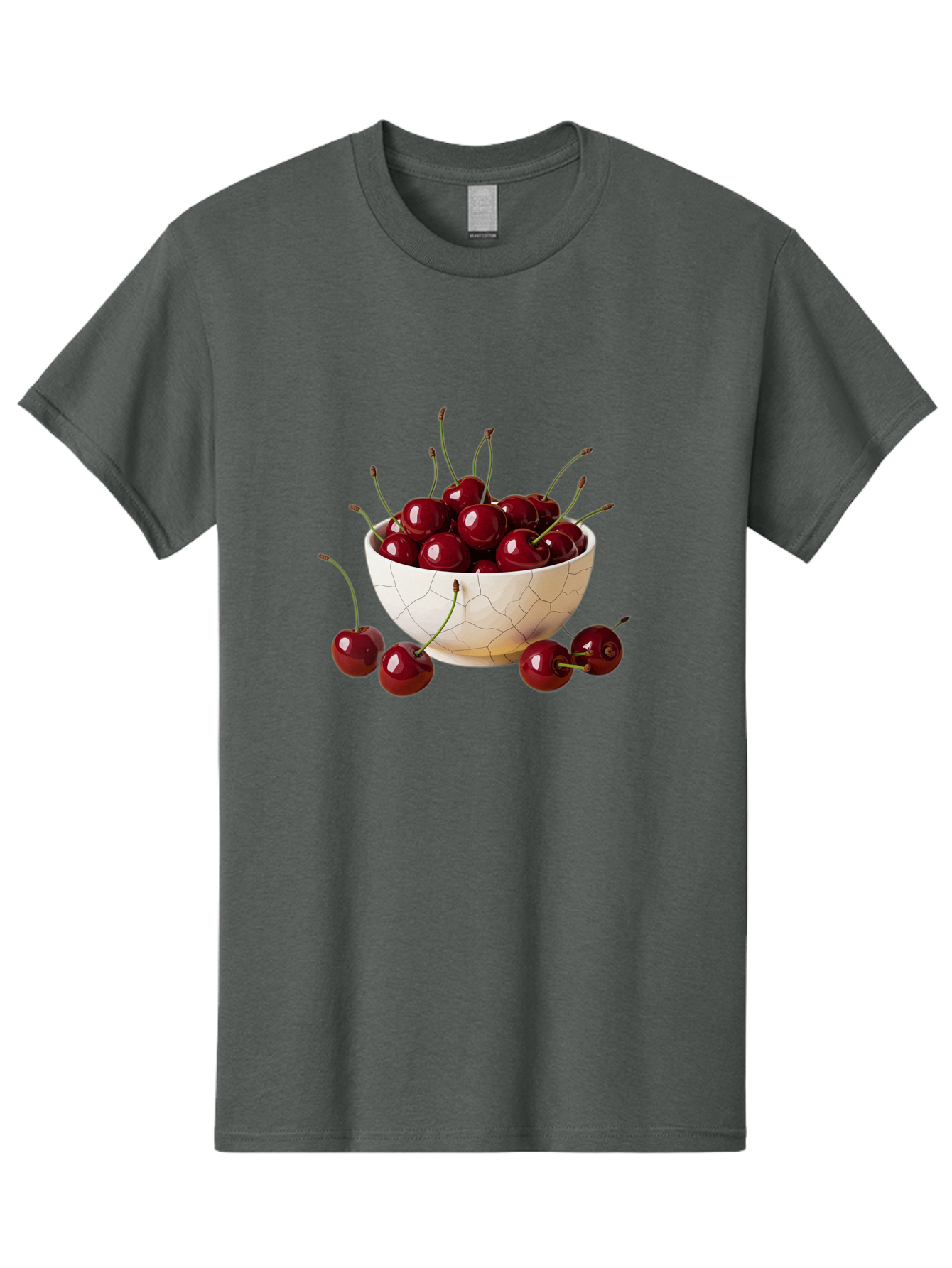 Cherries-In-Kintsugi-Bowl-2 Men'S Graphic Tee, 100% Cotton, Comfortable Casual Summer Wear, Machine Washable, Vintage Camera, Old Camera, Antique Camera, Black Camera, Classic Photography, Photography Equipment, Nostalgic Device, Film Camera, Bai708