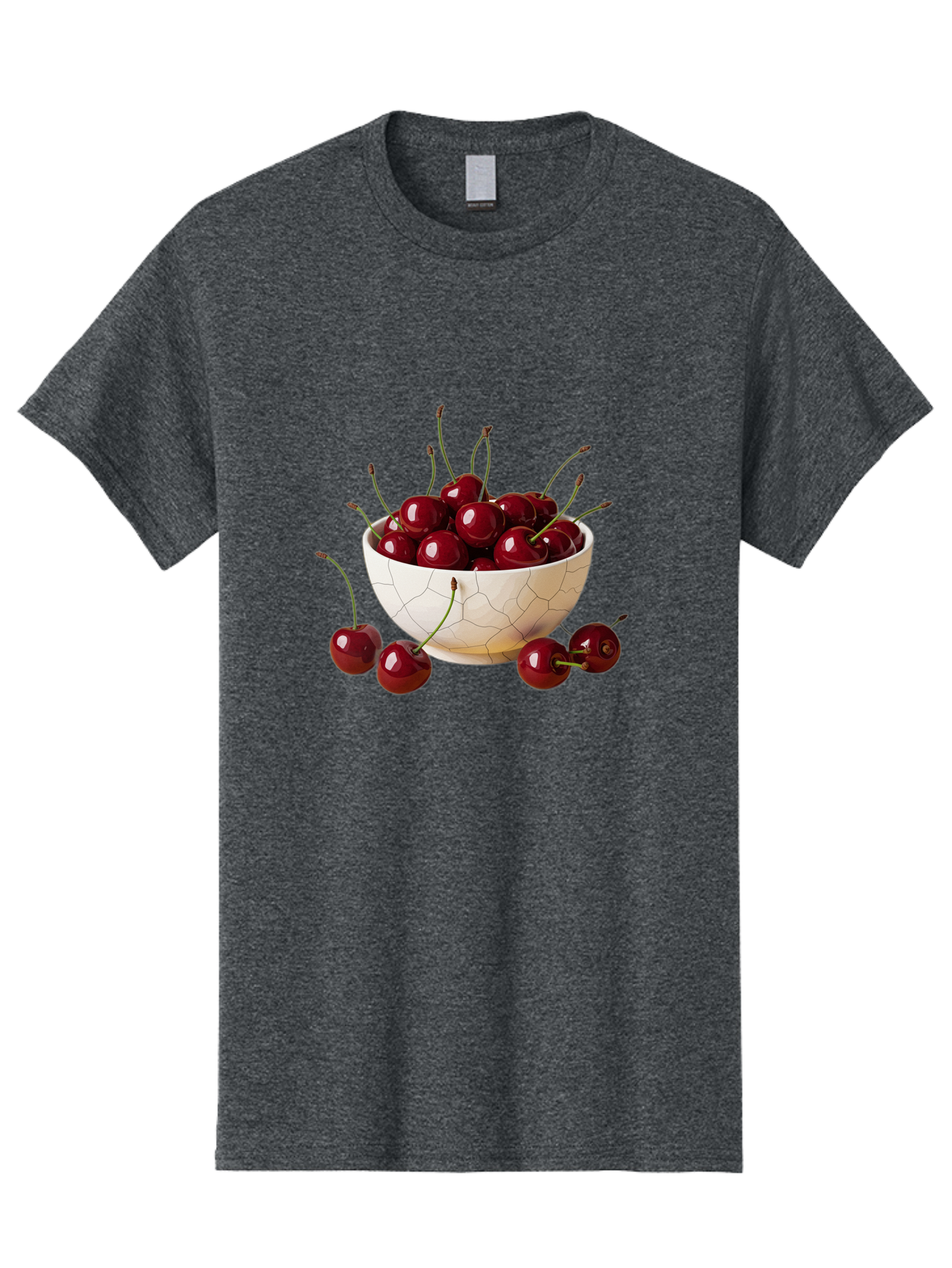 Cherries-In-Kintsugi-Bowl-2 Men'S Graphic Tee, 100% Cotton, Comfortable Casual Summer Wear, Machine Washable, Vintage Camera, Old Camera, Antique Camera, Black Camera, Classic Photography, Photography Equipment, Nostalgic Device, Film Camera, Bai708