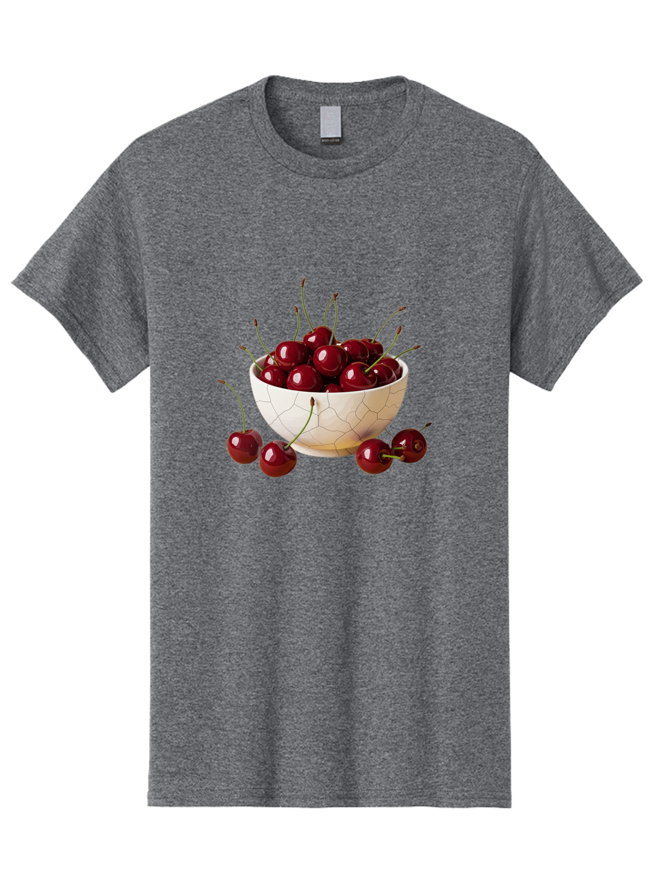 Cherries-In-Kintsugi-Bowl-2 Men'S Graphic Tee, 100% Cotton, Comfortable Casual Summer Wear, Machine Washable, Vintage Camera, Old Camera, Antique Camera, Black Camera, Classic Photography, Photography Equipment, Nostalgic Device, Film Camera, Bai708