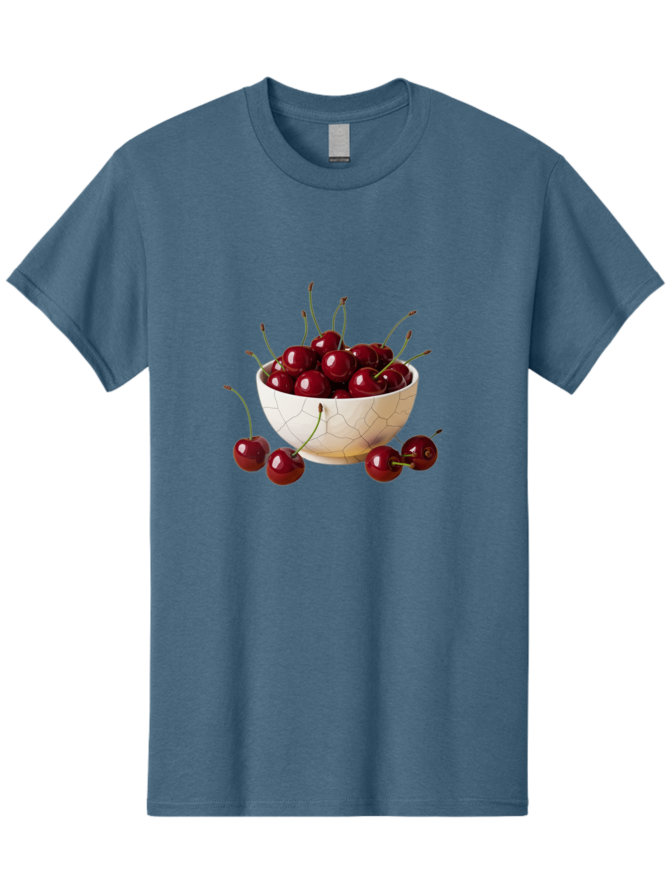 Cherries-In-Kintsugi-Bowl-2 Men'S Graphic Tee, 100% Cotton, Comfortable Casual Summer Wear, Machine Washable, Vintage Camera, Old Camera, Antique Camera, Black Camera, Classic Photography, Photography Equipment, Nostalgic Device, Film Camera, Bai708
