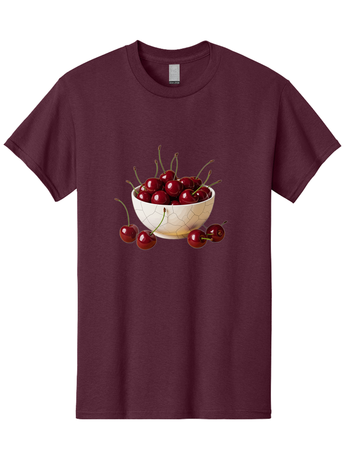 Cherries-In-Kintsugi-Bowl-2 Men'S Graphic Tee, 100% Cotton, Comfortable Casual Summer Wear, Machine Washable, Vintage Camera, Old Camera, Antique Camera, Black Camera, Classic Photography, Photography Equipment, Nostalgic Device, Film Camera, Bai708