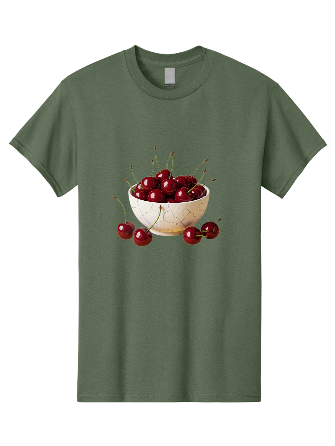 Cherries-In-Kintsugi-Bowl-2 Men'S Graphic Tee, 100% Cotton, Comfortable Casual Summer Wear, Machine Washable, Vintage Camera, Old Camera, Antique Camera, Black Camera, Classic Photography, Photography Equipment, Nostalgic Device, Film Camera, Bai708