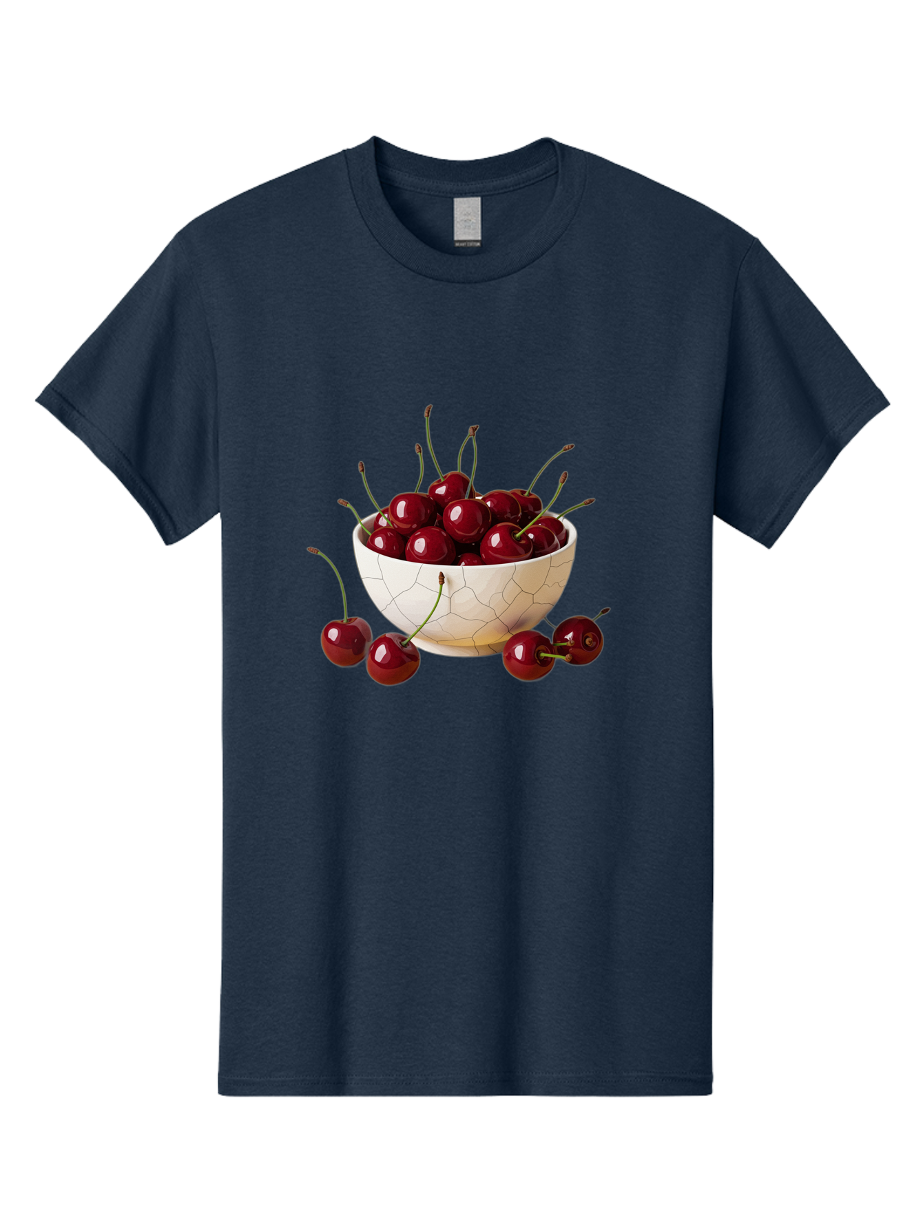 Cherries-In-Kintsugi-Bowl-2 Men'S Graphic Tee, 100% Cotton, Comfortable Casual Summer Wear, Machine Washable, Vintage Camera, Old Camera, Antique Camera, Black Camera, Classic Photography, Photography Equipment, Nostalgic Device, Film Camera, Bai708
