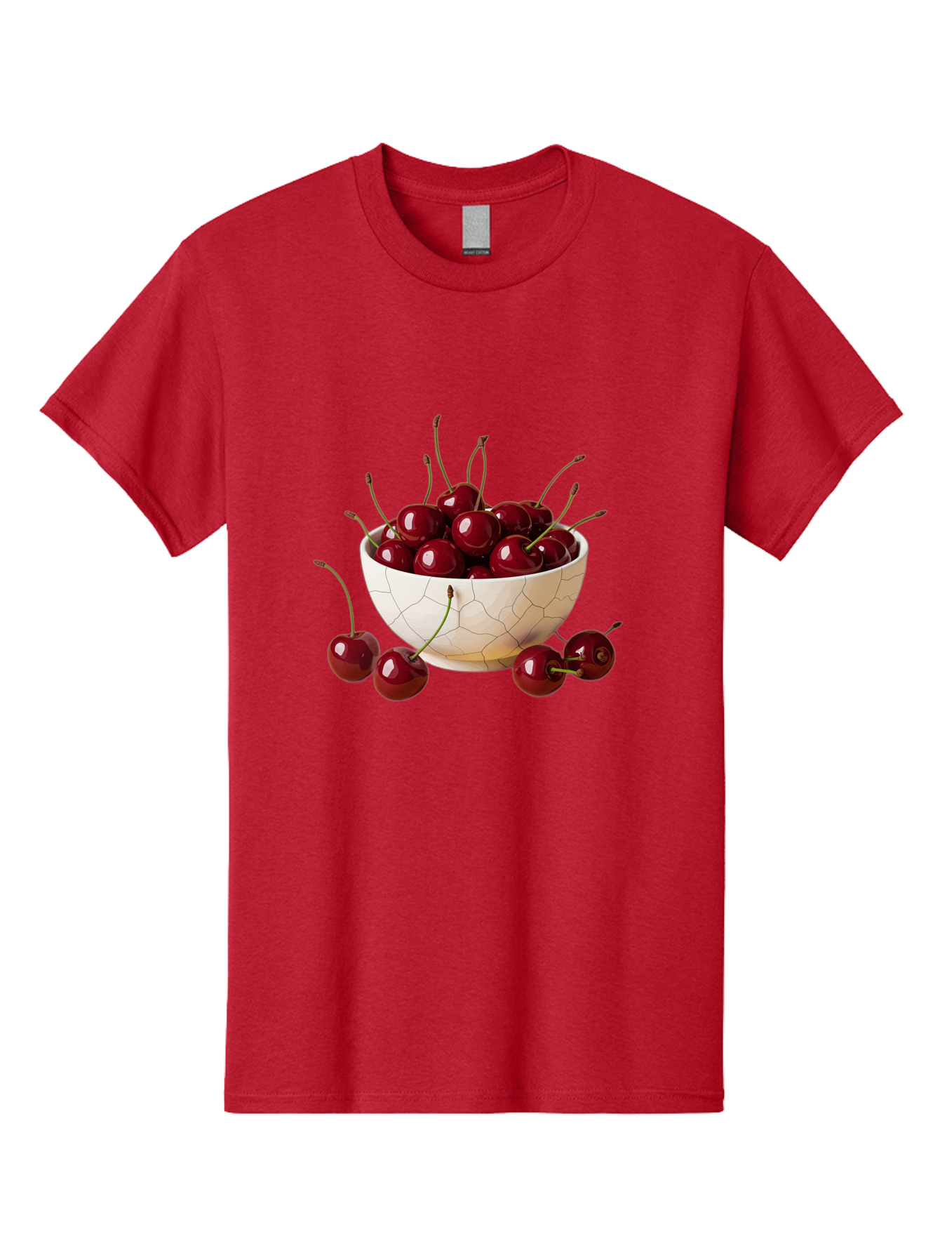 Cherries-In-Kintsugi-Bowl-2 Men'S Graphic Tee, 100% Cotton, Comfortable Casual Summer Wear, Machine Washable, Vintage Camera, Old Camera, Antique Camera, Black Camera, Classic Photography, Photography Equipment, Nostalgic Device, Film Camera, Bai708