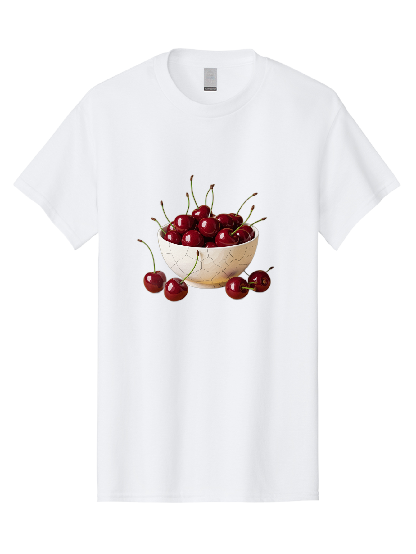 Cherries-In-Kintsugi-Bowl-2 Men'S Graphic Tee, 100% Cotton, Comfortable Casual Summer Wear, Machine Washable, Vintage Camera, Old Camera, Antique Camera, Black Camera, Classic Photography, Photography Equipment, Nostalgic Device, Film Camera, Bai708