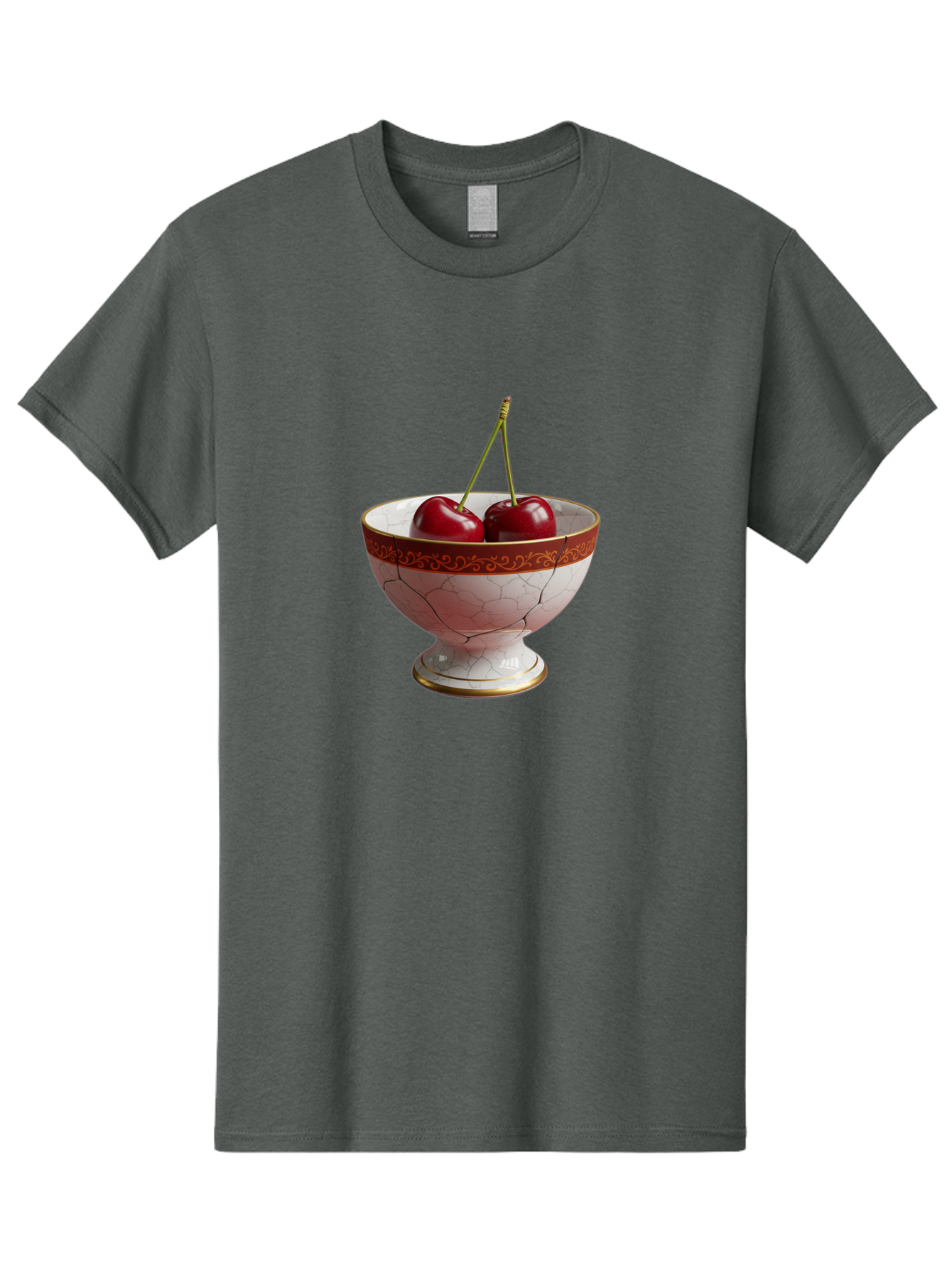 Cherries-In-Kintsugi-Bowl Men'S Graphic Tee, 100% Cotton, Comfortable Casual Summer Wear, Machine Washable, Vintage Camera, Old Camera, Antique Camera, Black Camera, Classic Photography, Photography Equipment, Nostalgic Device, Film Camera, Bai709
