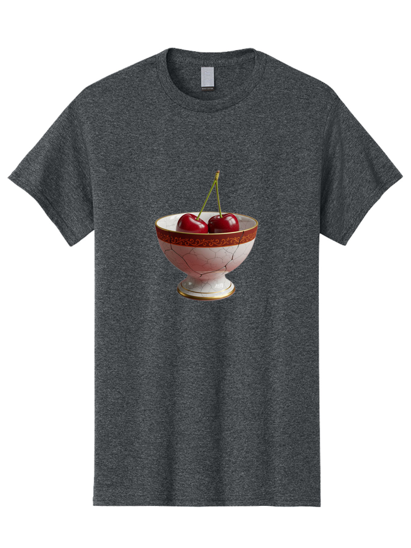 Cherries-In-Kintsugi-Bowl Men'S Graphic Tee, 100% Cotton, Comfortable Casual Summer Wear, Machine Washable, Vintage Camera, Old Camera, Antique Camera, Black Camera, Classic Photography, Photography Equipment, Nostalgic Device, Film Camera, Bai709