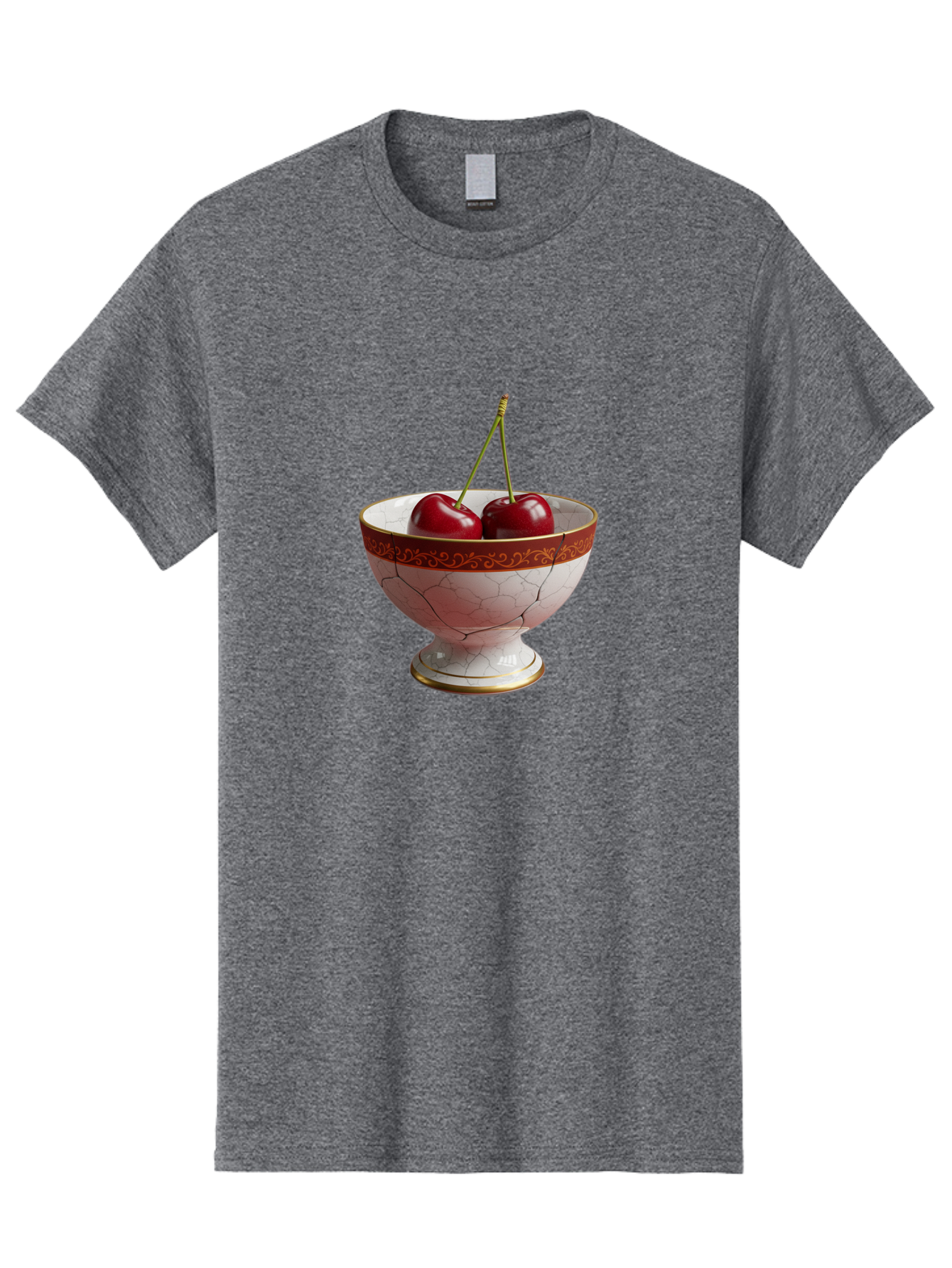Cherries-In-Kintsugi-Bowl Men'S Graphic Tee, 100% Cotton, Comfortable Casual Summer Wear, Machine Washable, Vintage Camera, Old Camera, Antique Camera, Black Camera, Classic Photography, Photography Equipment, Nostalgic Device, Film Camera, Bai709