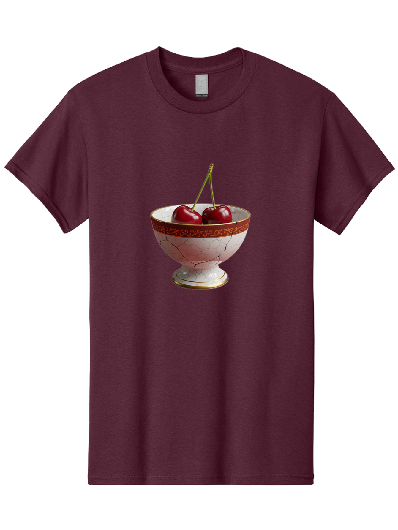 Cherries-In-Kintsugi-Bowl Men'S Graphic Tee, 100% Cotton, Comfortable Casual Summer Wear, Machine Washable, Vintage Camera, Old Camera, Antique Camera, Black Camera, Classic Photography, Photography Equipment, Nostalgic Device, Film Camera, Bai709