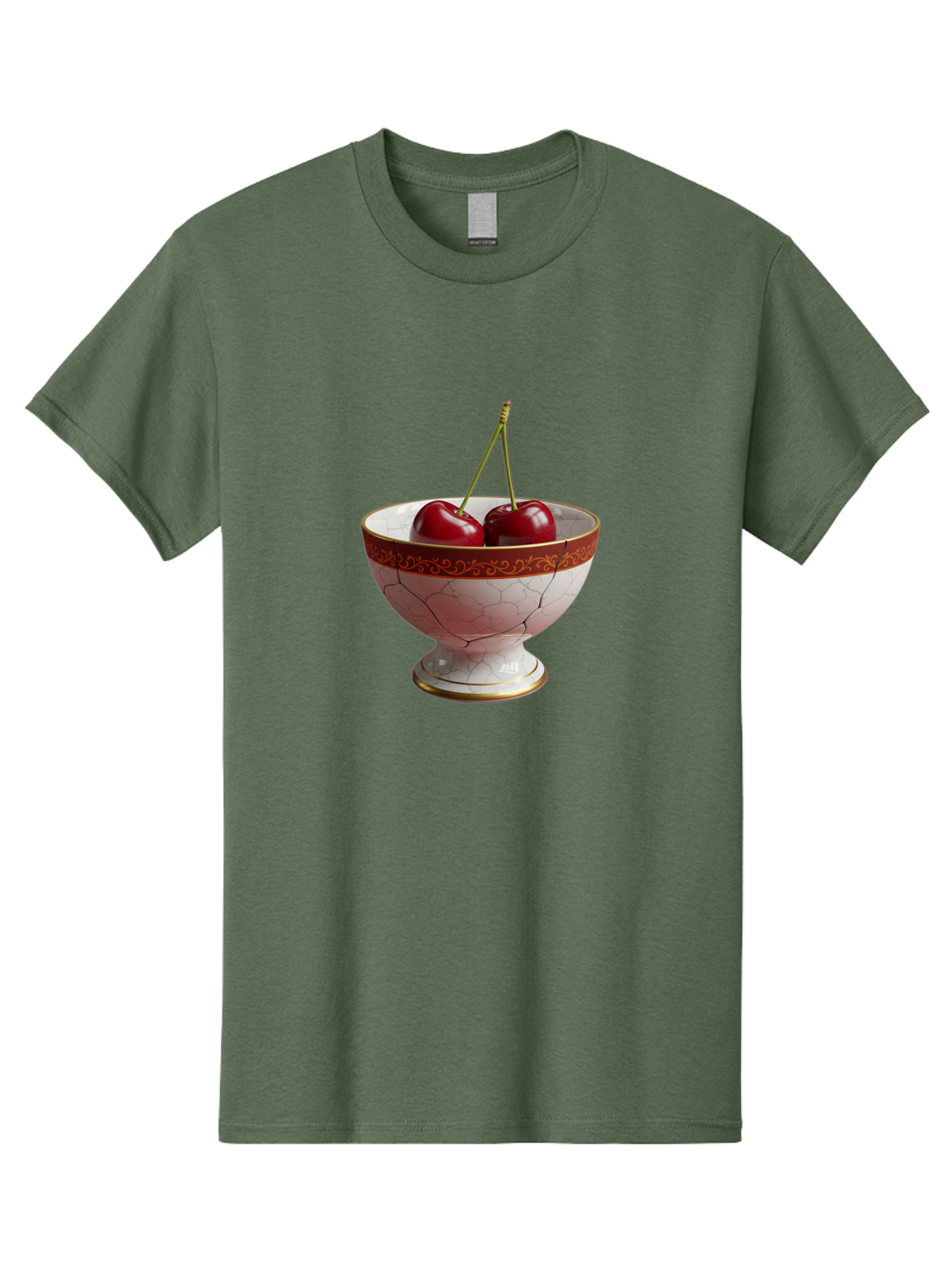 Cherries-In-Kintsugi-Bowl Men'S Graphic Tee, 100% Cotton, Comfortable Casual Summer Wear, Machine Washable, Vintage Camera, Old Camera, Antique Camera, Black Camera, Classic Photography, Photography Equipment, Nostalgic Device, Film Camera, Bai709