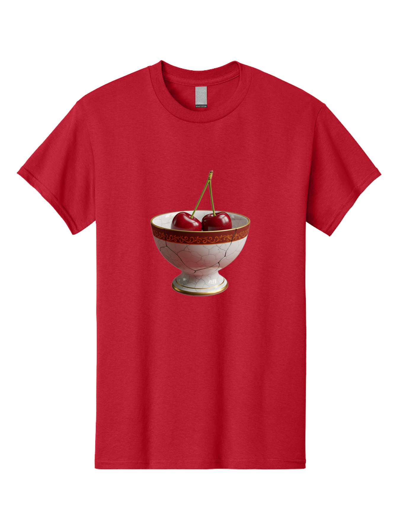 Cherries-In-Kintsugi-Bowl Men'S Graphic Tee, 100% Cotton, Comfortable Casual Summer Wear, Machine Washable, Vintage Camera, Old Camera, Antique Camera, Black Camera, Classic Photography, Photography Equipment, Nostalgic Device, Film Camera, Bai709
