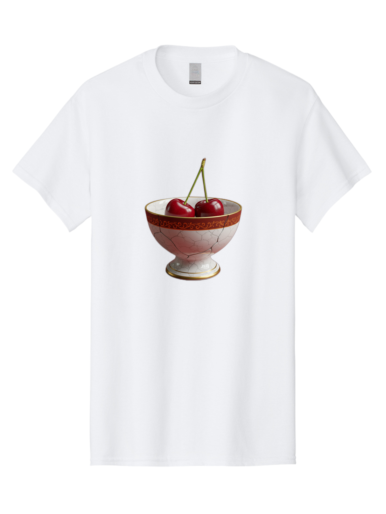 Cherries-In-Kintsugi-Bowl Men'S Graphic Tee, 100% Cotton, Comfortable Casual Summer Wear, Machine Washable, Vintage Camera, Old Camera, Antique Camera, Black Camera, Classic Photography, Photography Equipment, Nostalgic Device, Film Camera, Bai709