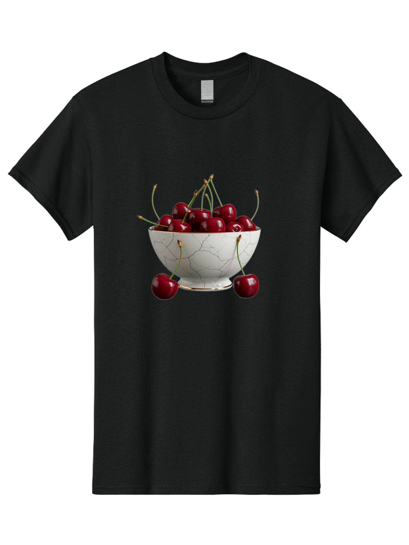 Cherries-In-Marble-Bowl Men'S Graphic Tee, 100% Cotton, Comfortable Casual Summer Wear, Machine Washable, Vintage Camera, Old Camera, Antique Camera, Black Camera, Classic Photography, Photography Equipment, Nostalgic Device, Film Camera, Bai710