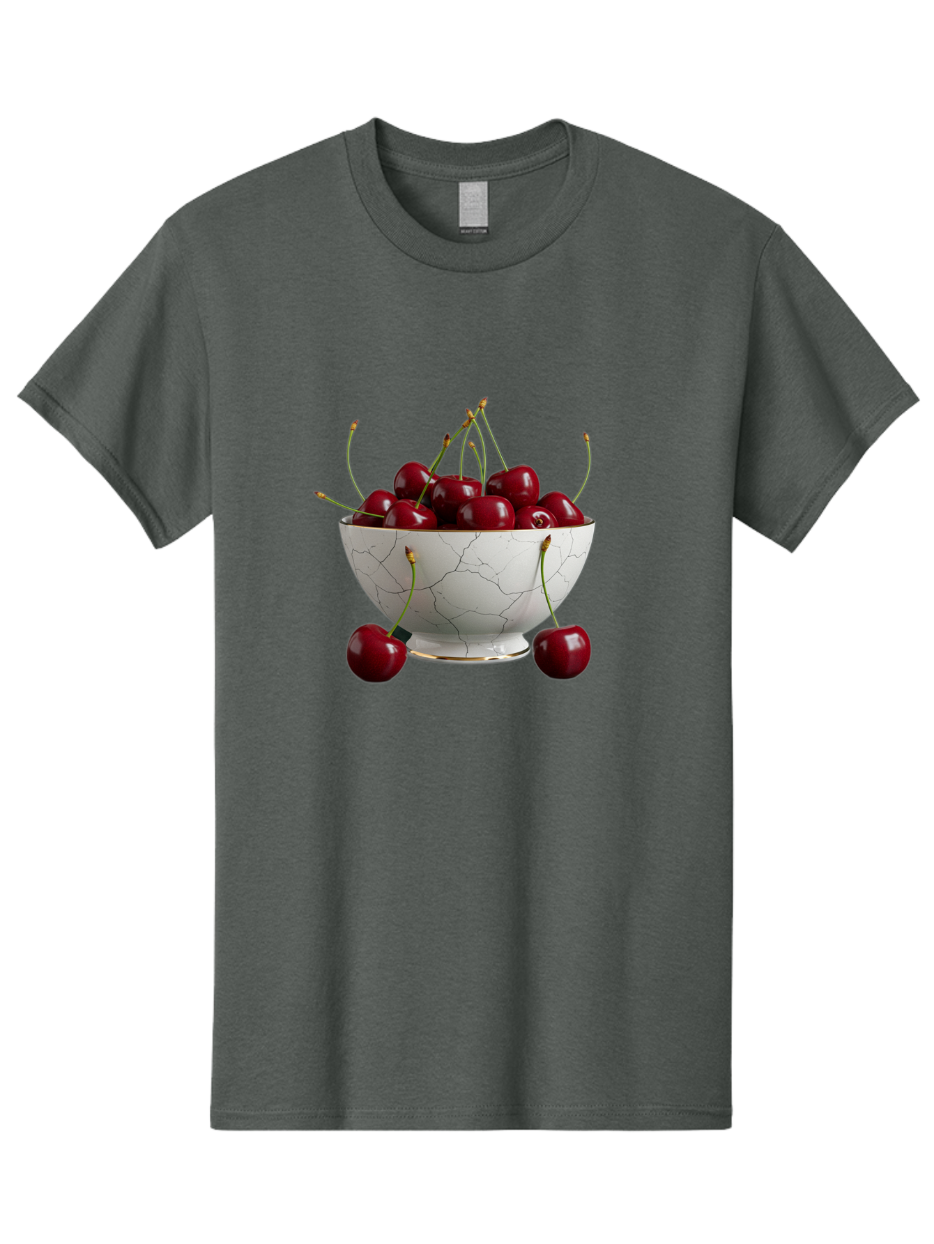 Cherries-In-Marble-Bowl Men'S Graphic Tee, 100% Cotton, Comfortable Casual Summer Wear, Machine Washable, Vintage Camera, Old Camera, Antique Camera, Black Camera, Classic Photography, Photography Equipment, Nostalgic Device, Film Camera, Bai710