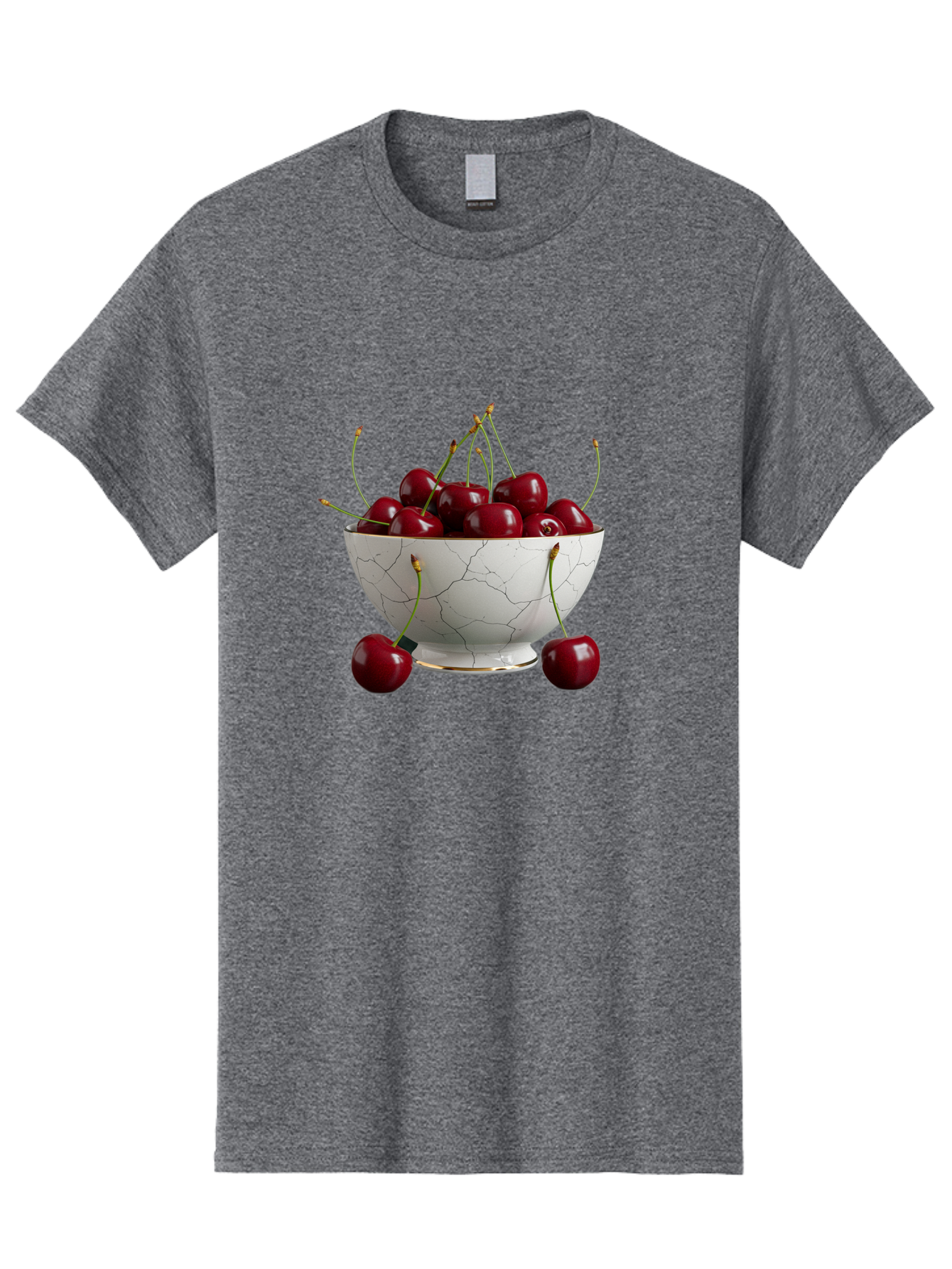 Cherries-In-Marble-Bowl Men'S Graphic Tee, 100% Cotton, Comfortable Casual Summer Wear, Machine Washable, Vintage Camera, Old Camera, Antique Camera, Black Camera, Classic Photography, Photography Equipment, Nostalgic Device, Film Camera, Bai710