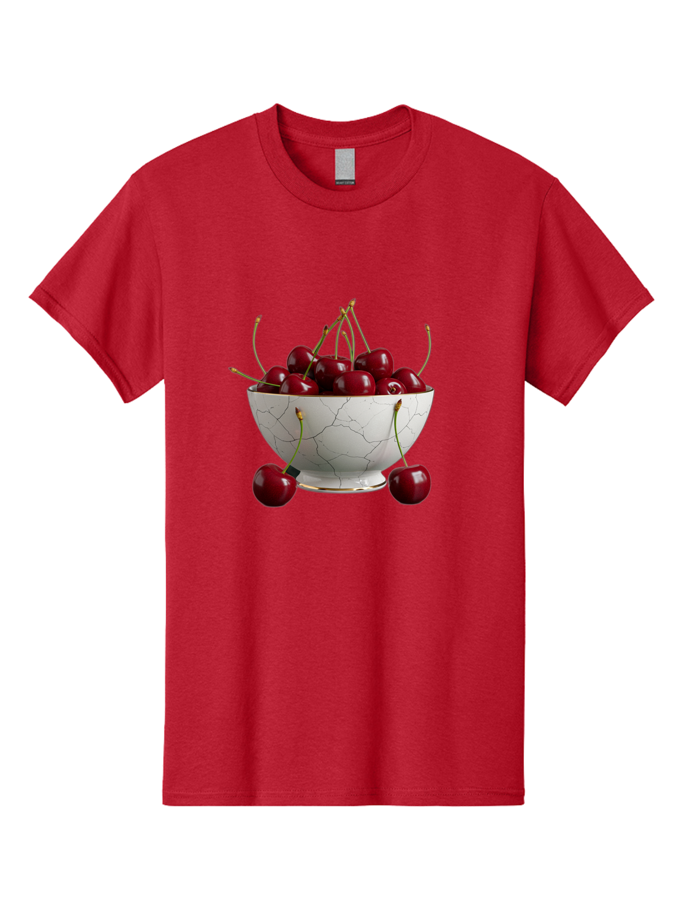 Cherries-In-Marble-Bowl Men'S Graphic Tee, 100% Cotton, Comfortable Casual Summer Wear, Machine Washable, Vintage Camera, Old Camera, Antique Camera, Black Camera, Classic Photography, Photography Equipment, Nostalgic Device, Film Camera, Bai710