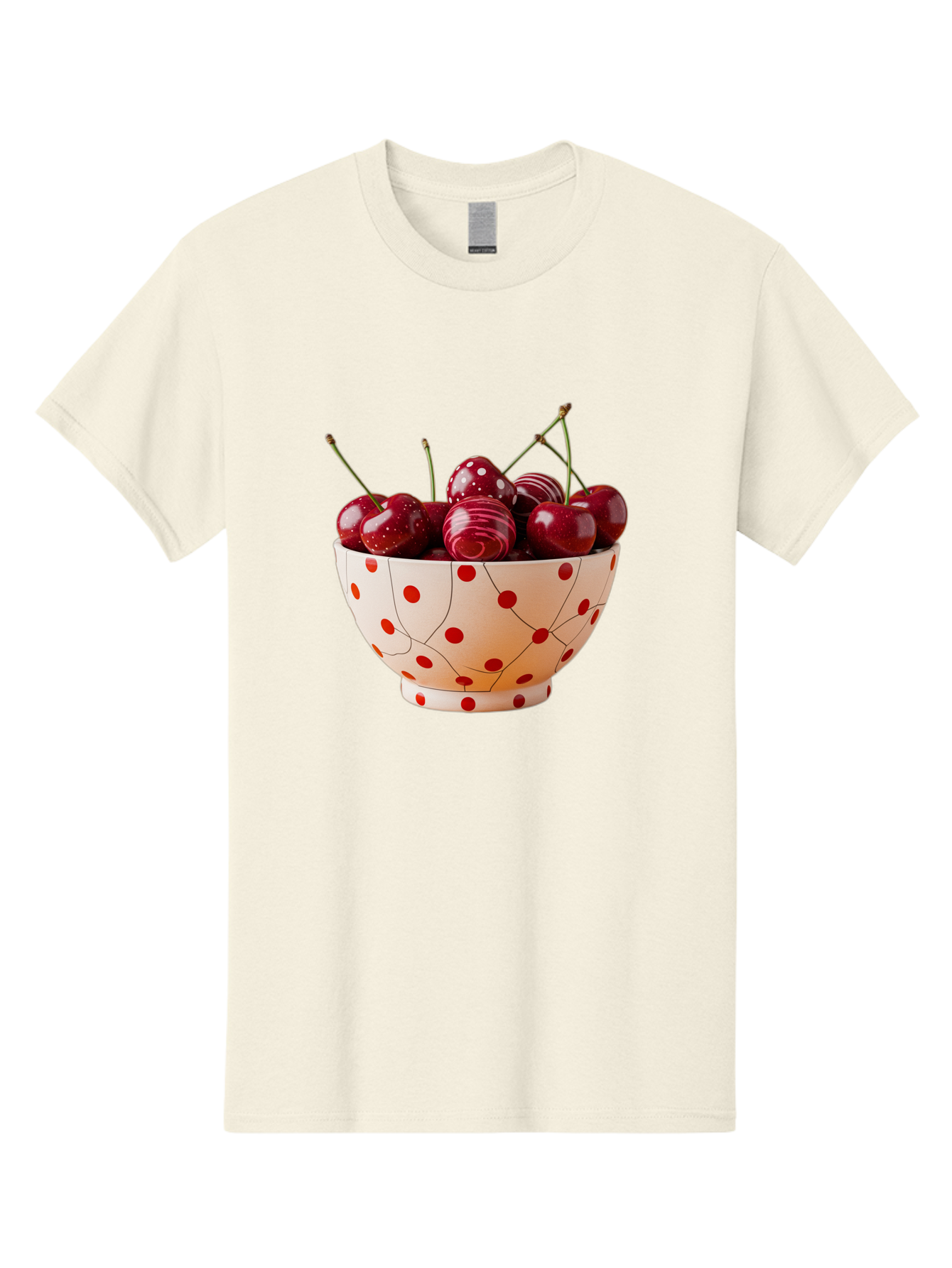 Cherries-In-White-Bowl-With-Red-Polka-Dots Men'S Graphic Tee, 100% Cotton, Comfortable Casual Summer Wear, Machine Washable, Vintage Camera, Old Camera, Antique Camera, Black Camera, Classic Photography, Photography Equipment, Bai711