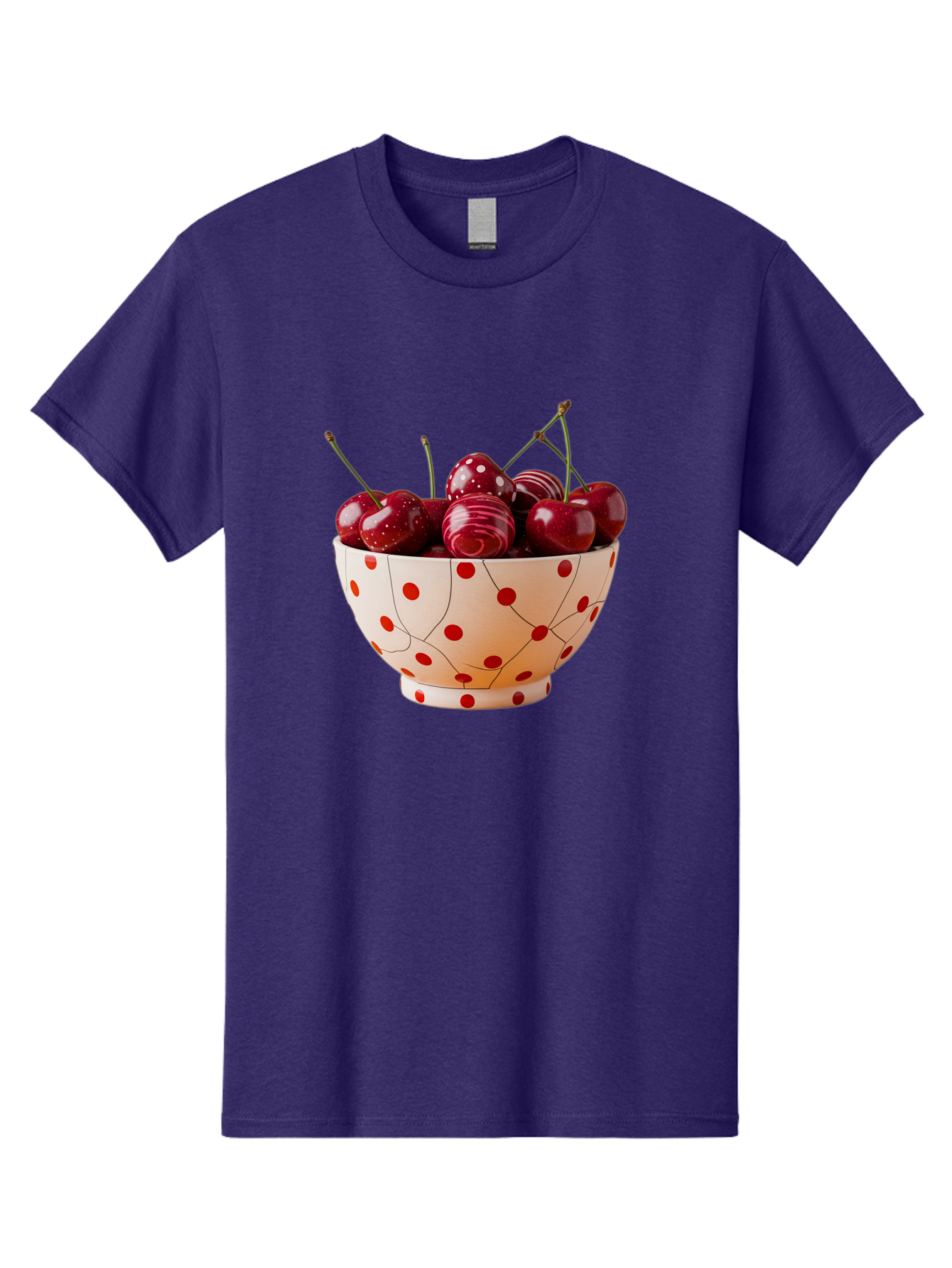 Cherries-In-White-Bowl-With-Red-Polka-Dots Men'S Graphic Tee, 100% Cotton, Comfortable Casual Summer Wear, Machine Washable, Vintage Camera, Old Camera, Antique Camera, Black Camera, Classic Photography, Photography Equipment, Bai711