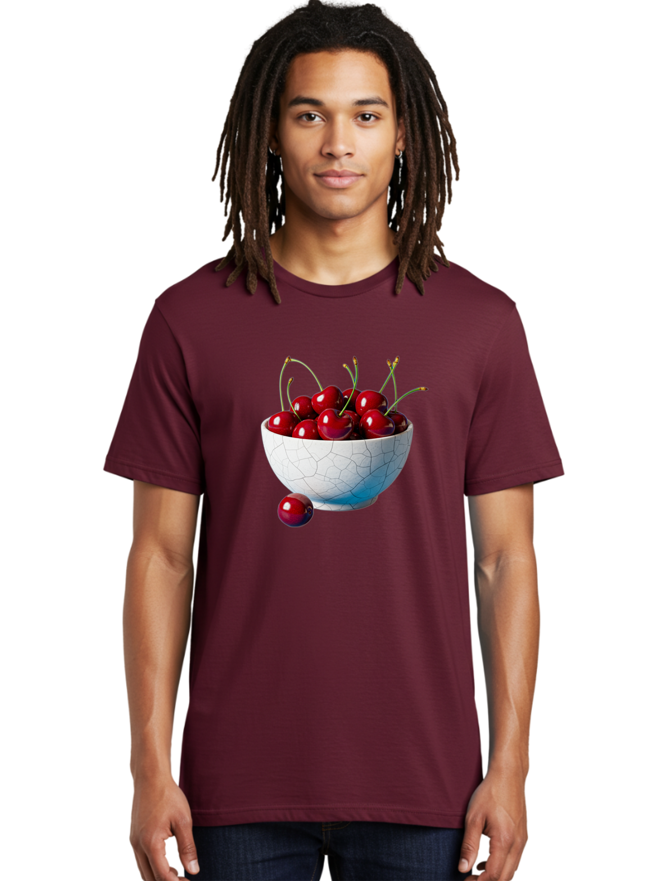 Cherries-In-White-Bowl Men'S Graphic Tee, 100% Cotton, Comfortable Casual Summer Wear, Machine Washable, Vintage Camera, Old Camera, Antique Camera, Black Camera, Classic Photography, Photography Equipment, Nostalgic Device, Film Camera, Bai712