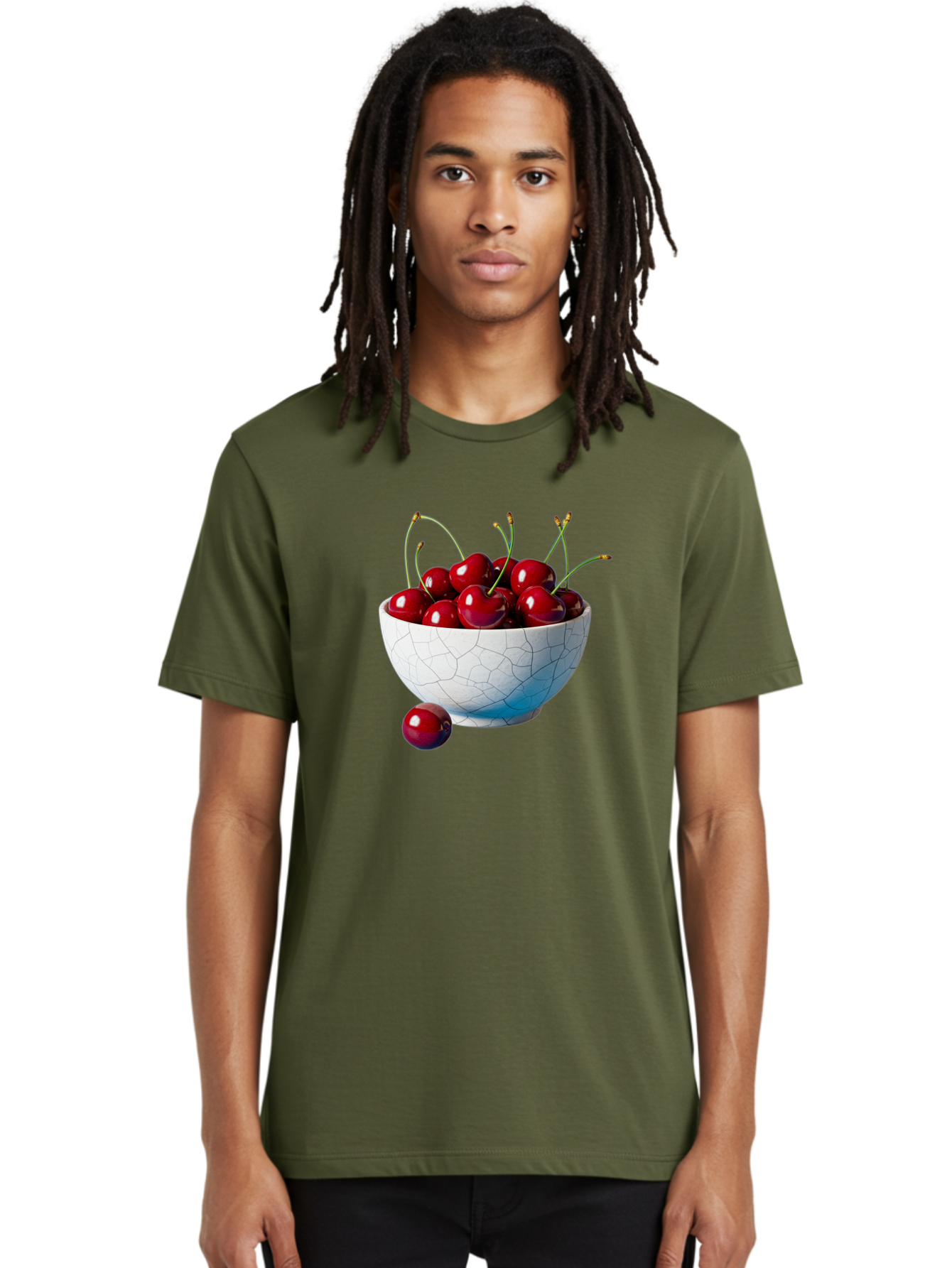 Cherries-In-White-Bowl Men'S Graphic Tee, 100% Cotton, Comfortable Casual Summer Wear, Machine Washable, Vintage Camera, Old Camera, Antique Camera, Black Camera, Classic Photography, Photography Equipment, Nostalgic Device, Film Camera, Bai712