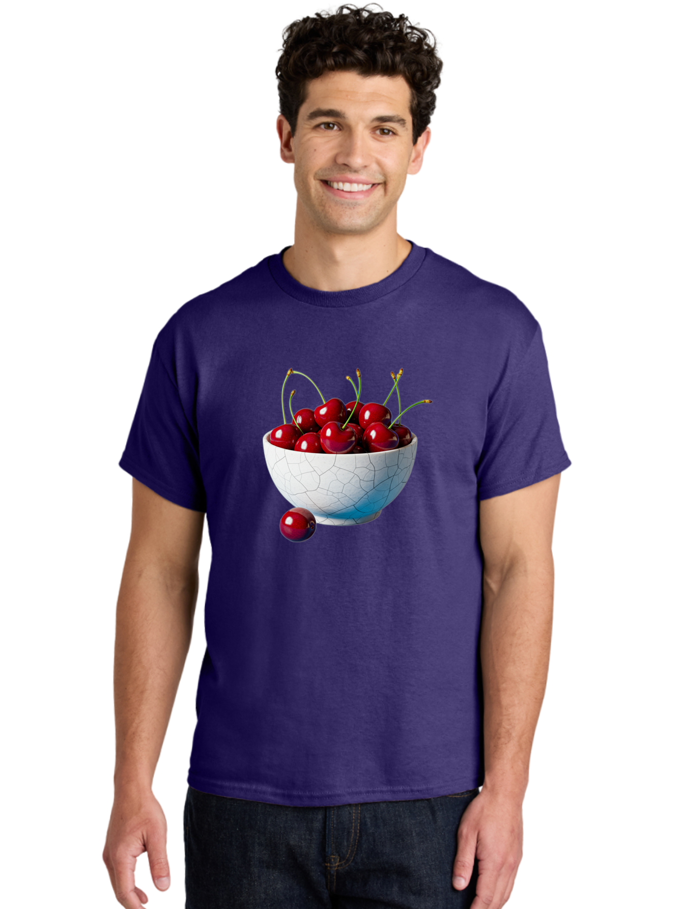 Cherries-In-White-Bowl Men'S Graphic Tee, 100% Cotton, Comfortable Casual Summer Wear, Machine Washable, Vintage Camera, Old Camera, Antique Camera, Black Camera, Classic Photography, Photography Equipment, Nostalgic Device, Film Camera, Bai712