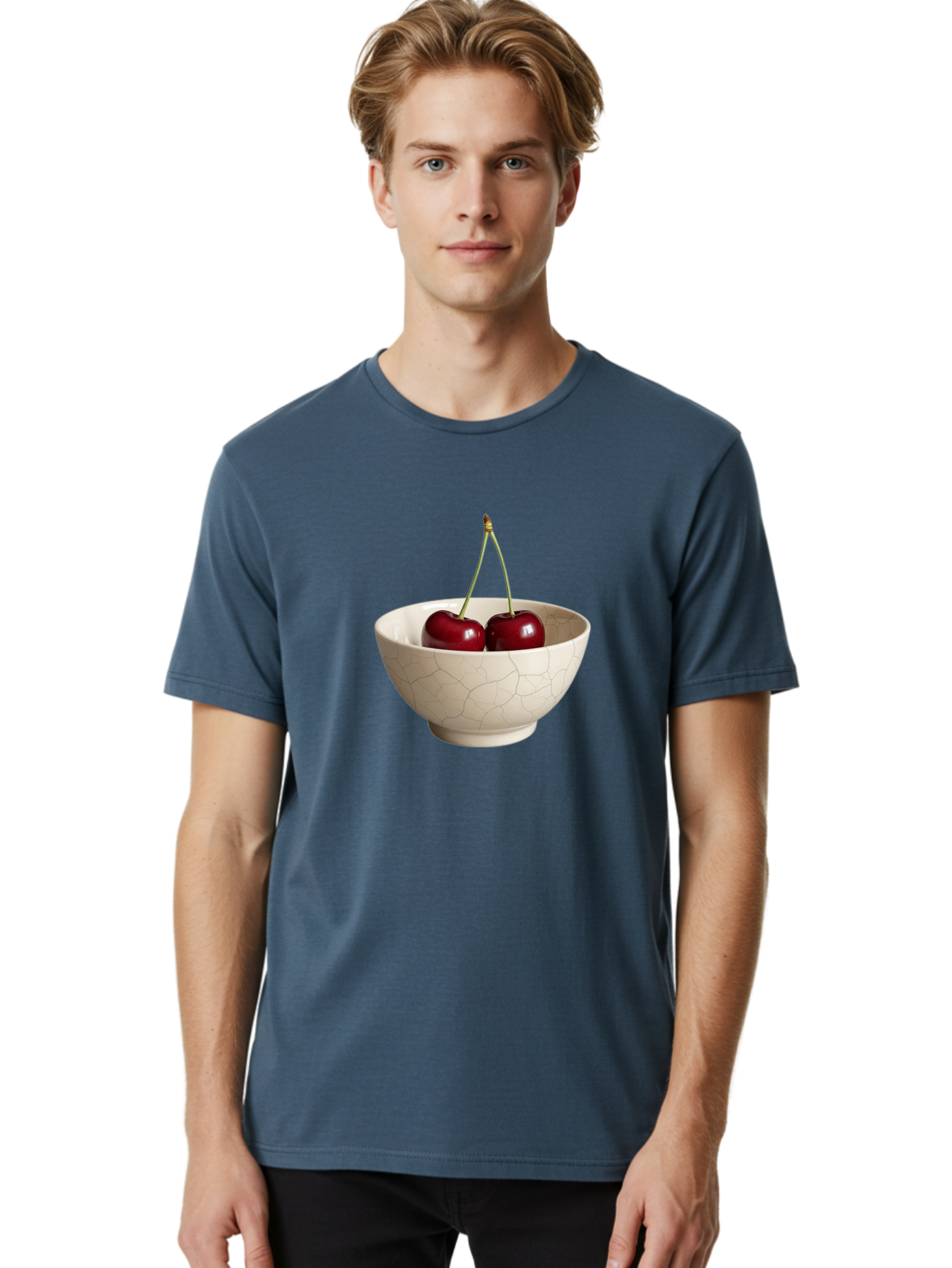 Cherries Men'S Graphic Tee, 100% Cotton, Comfortable Casual Summer Wear, Machine Washable, Vintage Camera, Old Camera, Antique Camera, Black Camera, Classic Photography, Photography Equipment, Nostalgic Device, Film Camera, Camera Art Bai716