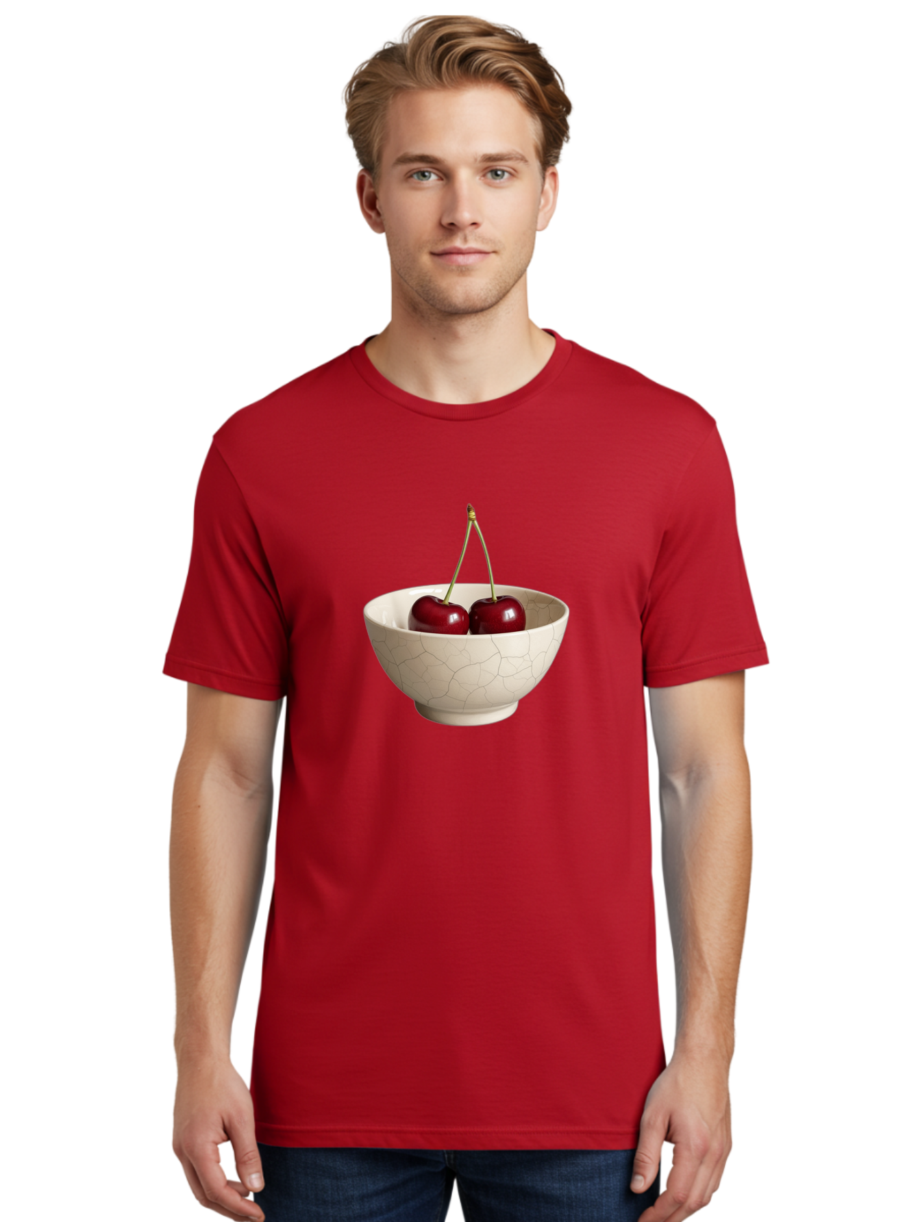 Cherries Men'S Graphic Tee, 100% Cotton, Comfortable Casual Summer Wear, Machine Washable, Vintage Camera, Old Camera, Antique Camera, Black Camera, Classic Photography, Photography Equipment, Nostalgic Device, Film Camera, Camera Art Bai716