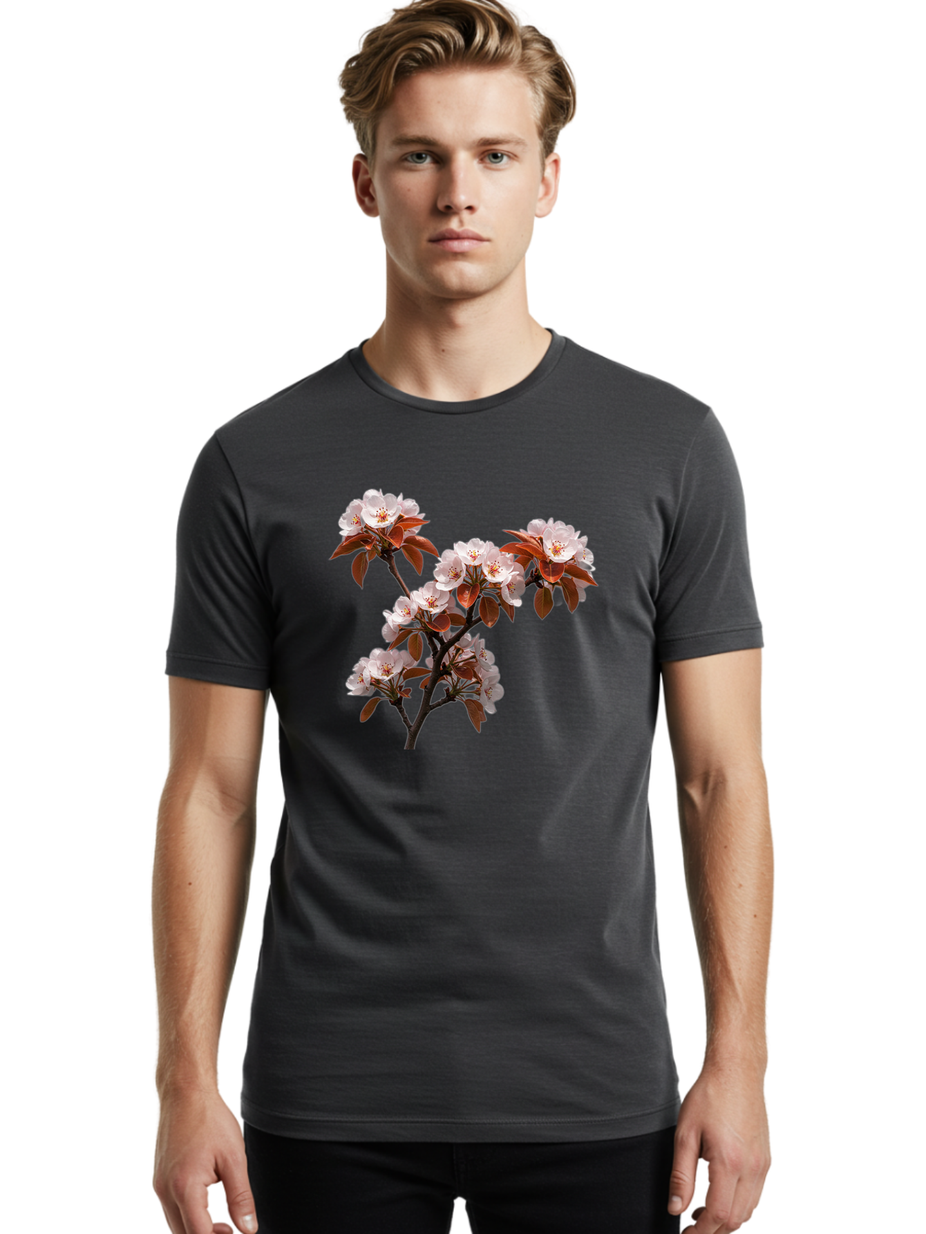 Cherry-Blossom-Branch Men'S Graphic Tee, 100% Cotton, Comfortable Casual Summer Wear, Machine Washable, Vintage Camera, Old Camera, Antique Camera, Black Camera, Classic Photography, Photography Equipment, Nostalgic Device, Film Camera, Bai718