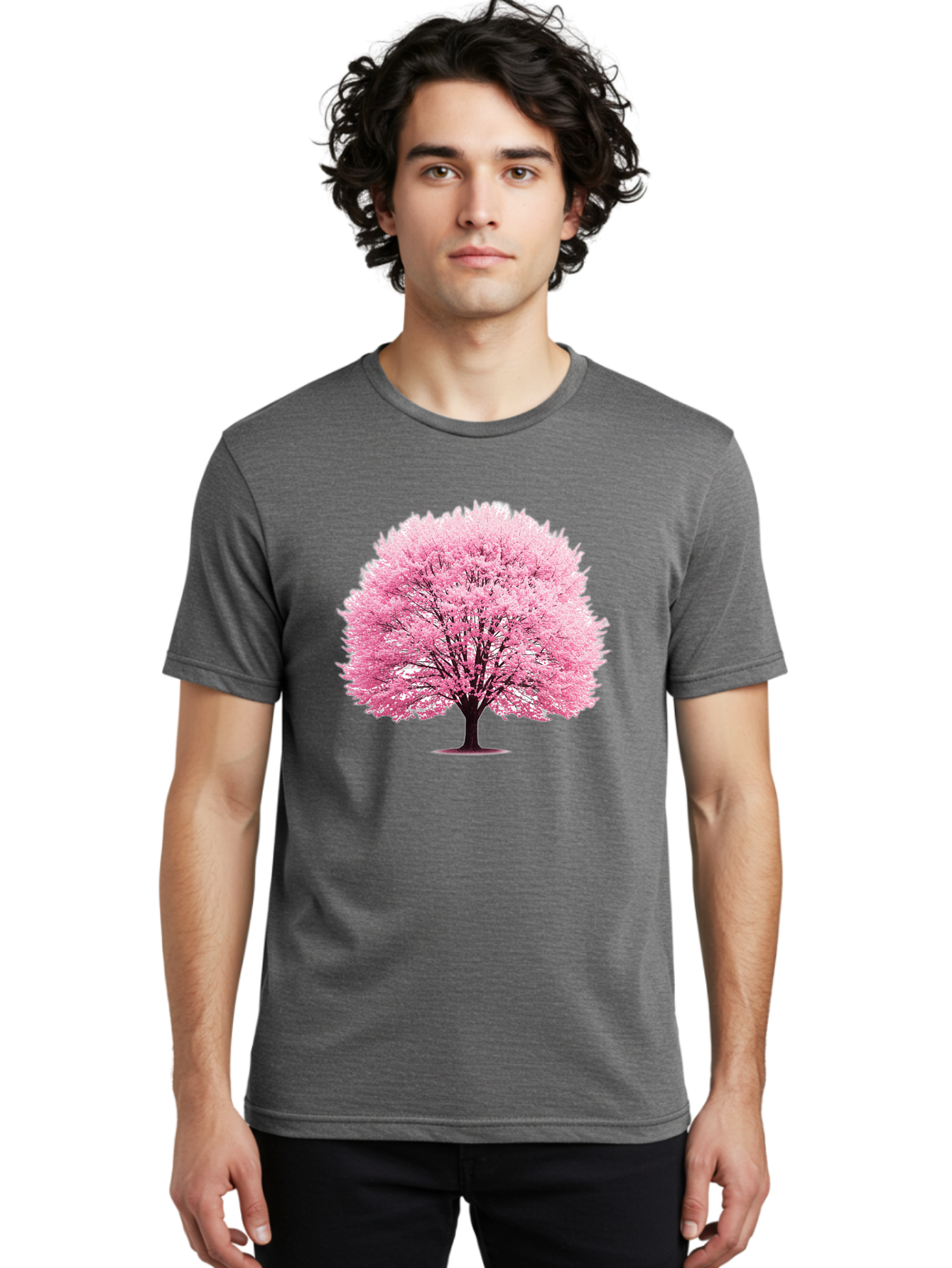 Cherry-Blossom-Tree-1 Men'S Graphic Tee, 100% Cotton, Comfortable Casual Summer Wear, Machine Washable, Vintage Camera, Old Camera, Antique Camera, Black Camera, Classic Photography, Photography Equipment, Nostalgic Device, Film Camera, Bai719