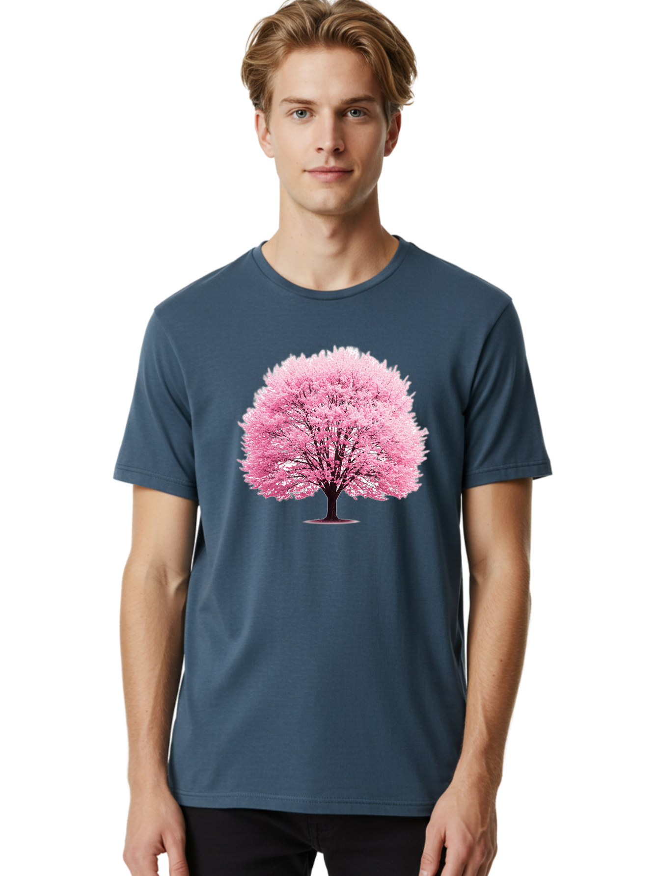 Cherry-Blossom-Tree-1 Men'S Graphic Tee, 100% Cotton, Comfortable Casual Summer Wear, Machine Washable, Vintage Camera, Old Camera, Antique Camera, Black Camera, Classic Photography, Photography Equipment, Nostalgic Device, Film Camera, Bai719