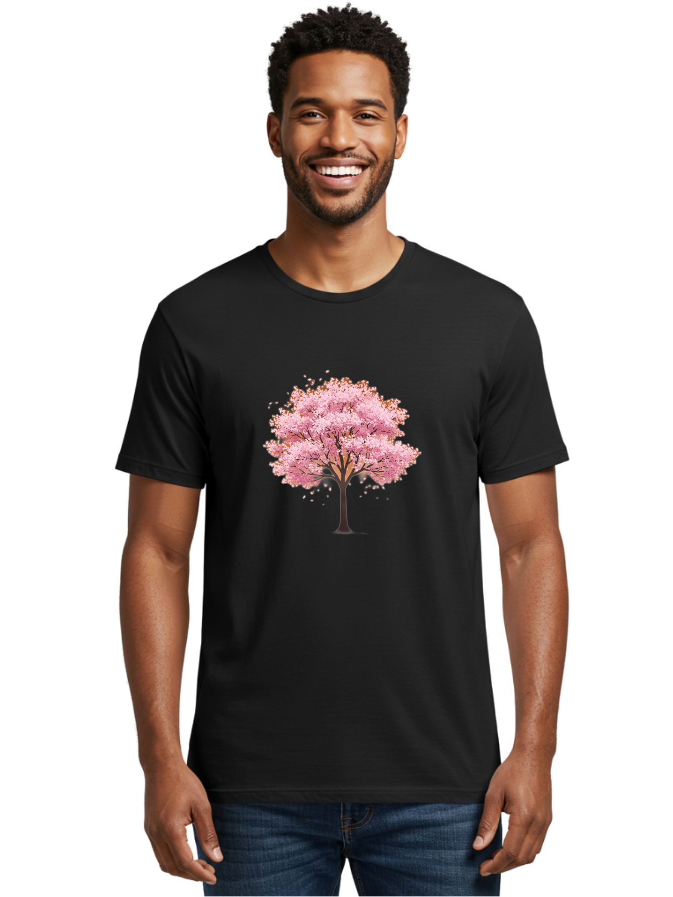 Cherry-Blossom-Tree-2 Men'S Graphic Tee, 100% Cotton, Comfortable Casual Summer Wear, Machine Washable, Vintage Camera, Old Camera, Antique Camera, Black Camera, Classic Photography, Photography Equipment, Nostalgic Device, Film Camera, Bai720