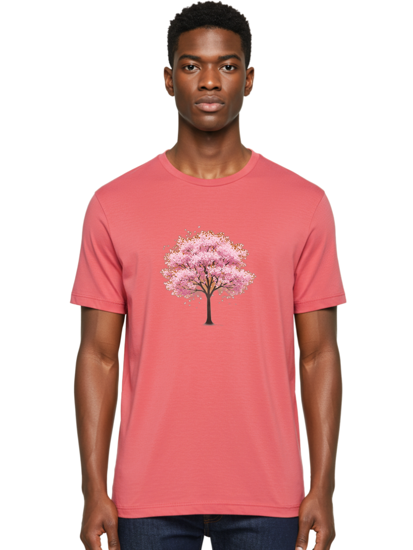 Cherry-Blossom-Tree-2 Men'S Graphic Tee, 100% Cotton, Comfortable Casual Summer Wear, Machine Washable, Vintage Camera, Old Camera, Antique Camera, Black Camera, Classic Photography, Photography Equipment, Nostalgic Device, Film Camera, Bai720