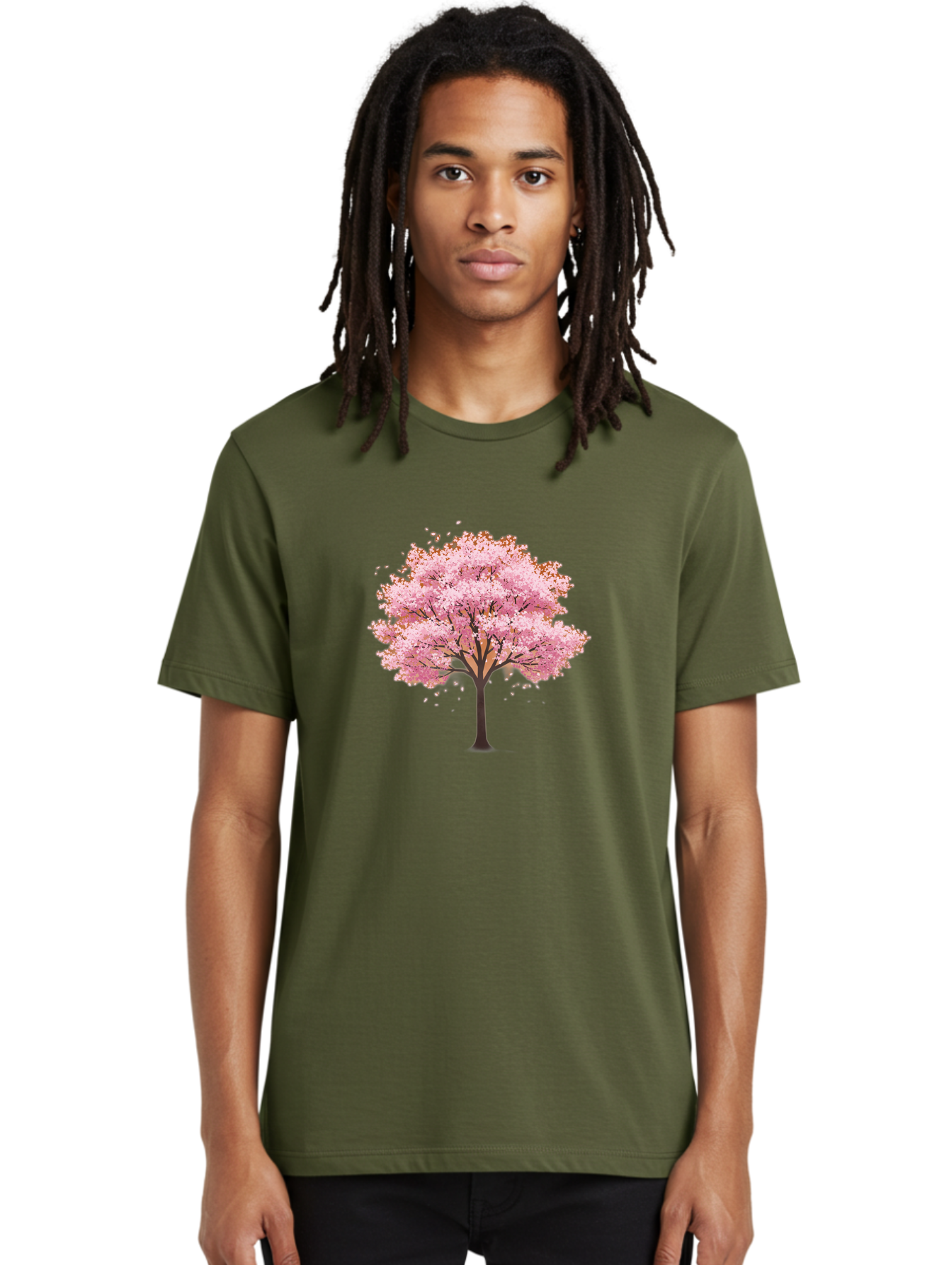 Cherry-Blossom-Tree-2 Men'S Graphic Tee, 100% Cotton, Comfortable Casual Summer Wear, Machine Washable, Vintage Camera, Old Camera, Antique Camera, Black Camera, Classic Photography, Photography Equipment, Nostalgic Device, Film Camera, Bai720